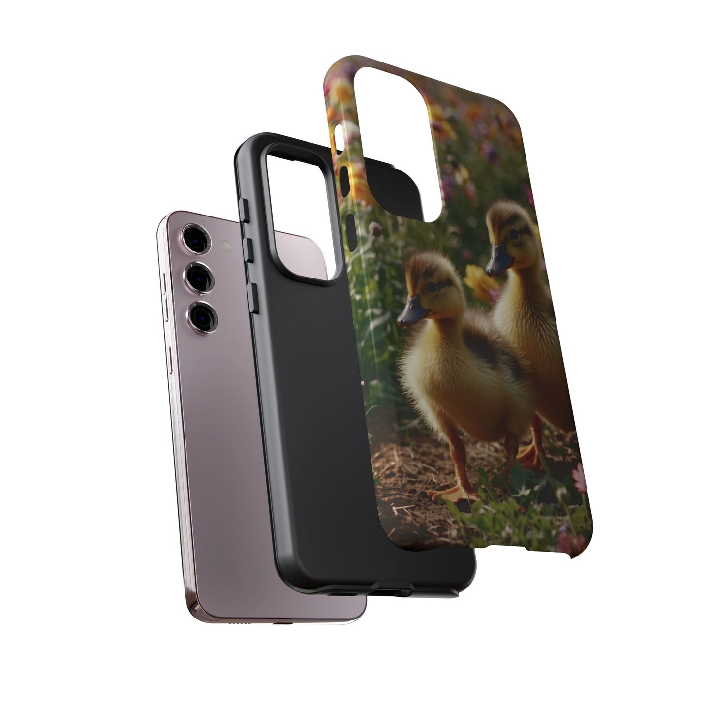 Charming Ducklings in Floral Garden - Samsung Galaxy Case - BOGO Cases