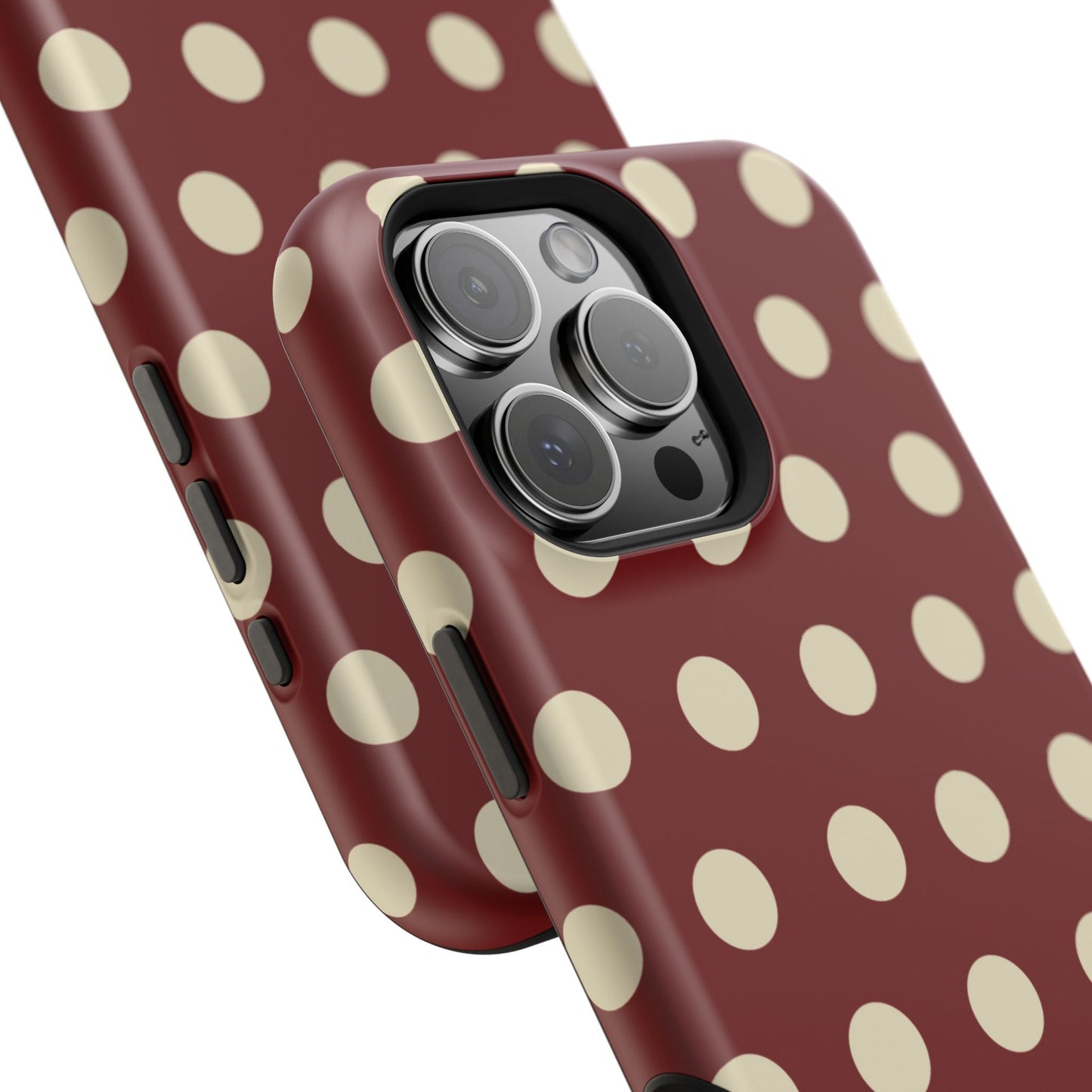 Classic Red & Cream Polka Dots - MagSafe iPhone Case - BOGO Cases