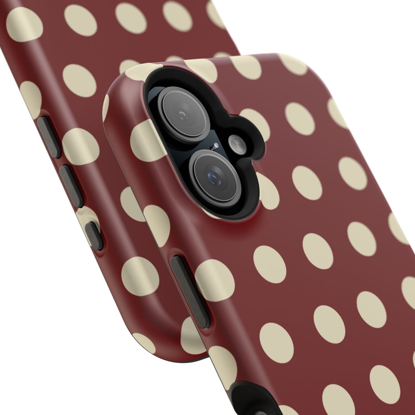 Classic Red & Cream Polka Dots - MagSafe iPhone Case - BOGO Cases
