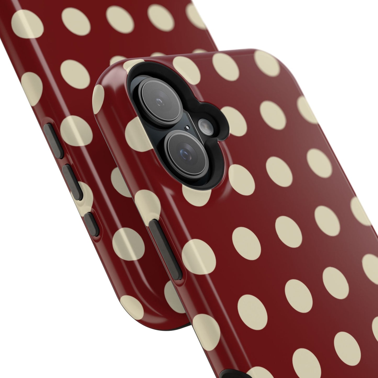 Classic Red & Cream Polka Dots - MagSafe iPhone Case - BOGO Cases