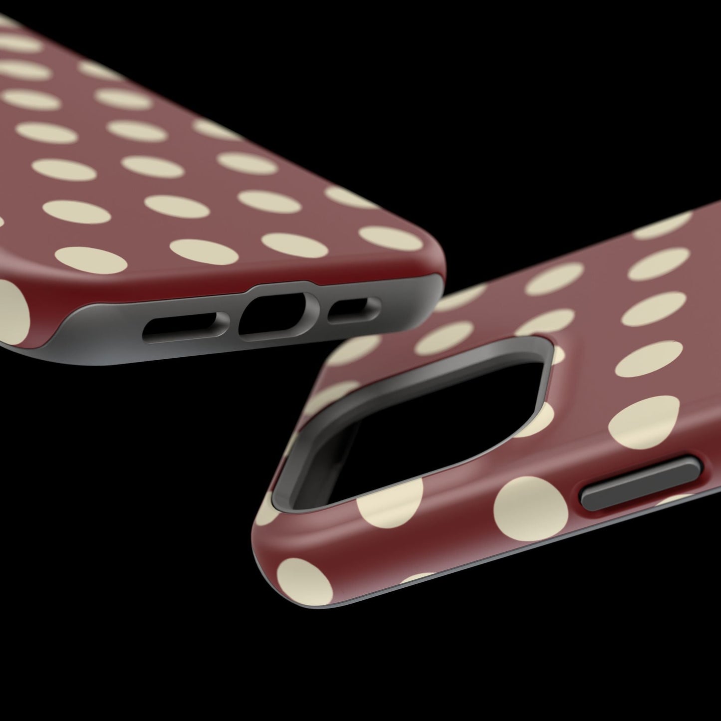 Classic Red & Cream Polka Dots - MagSafe iPhone Case - BOGO Cases