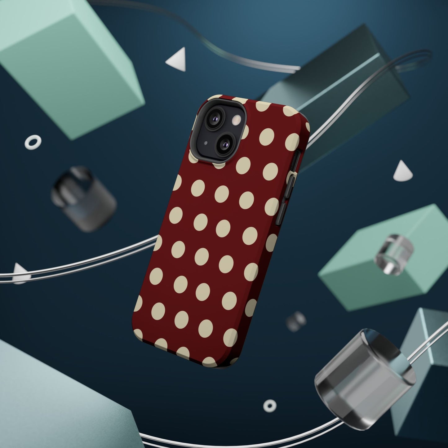 Classic Red & Cream Polka Dots - MagSafe iPhone Case - BOGO Cases