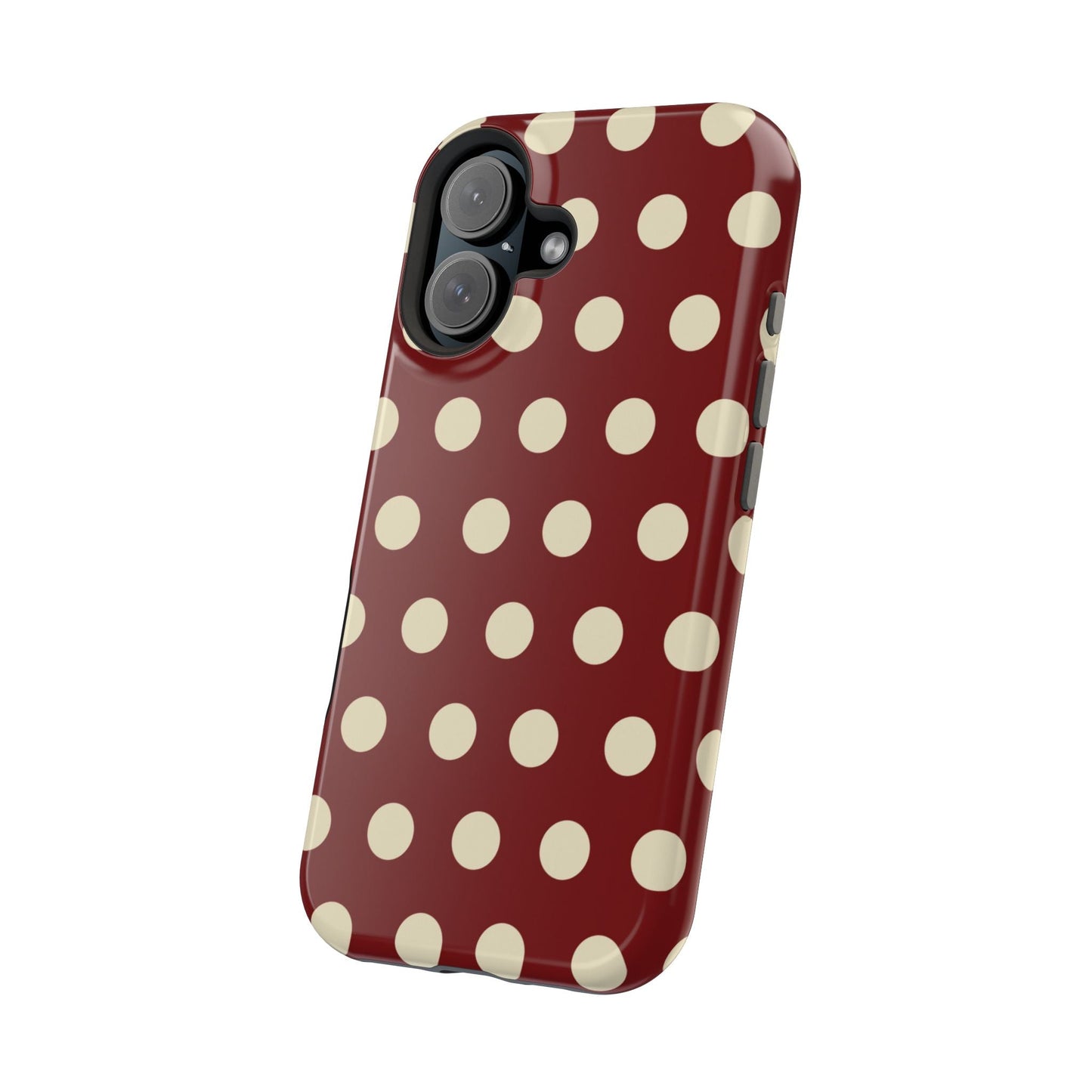 Classic Red & Cream Polka Dots - MagSafe iPhone Case - BOGO Cases