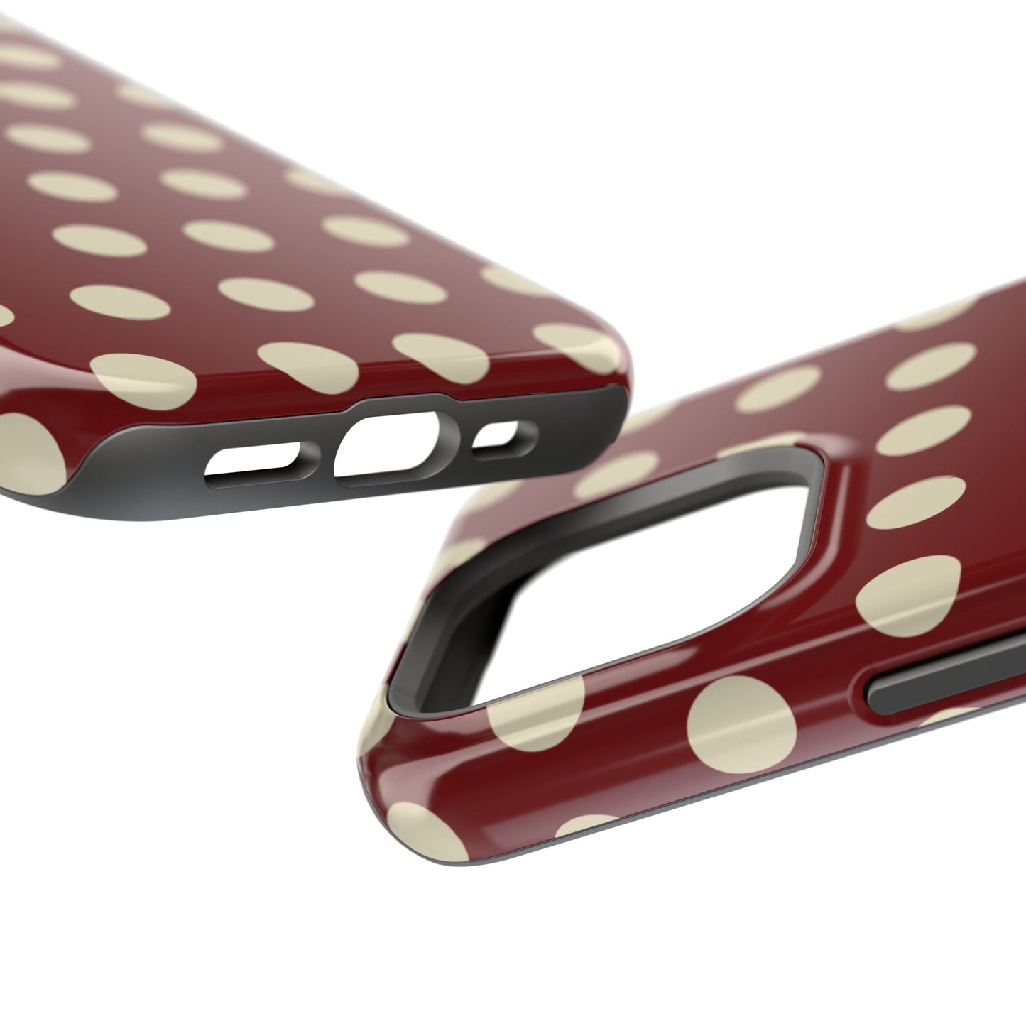 Classic Red & Cream Polka Dots - MagSafe iPhone Case - BOGO Cases