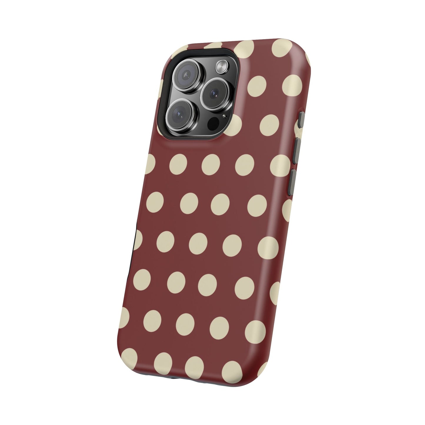 Classic Red & Cream Polka Dots - MagSafe iPhone Case - BOGO Cases