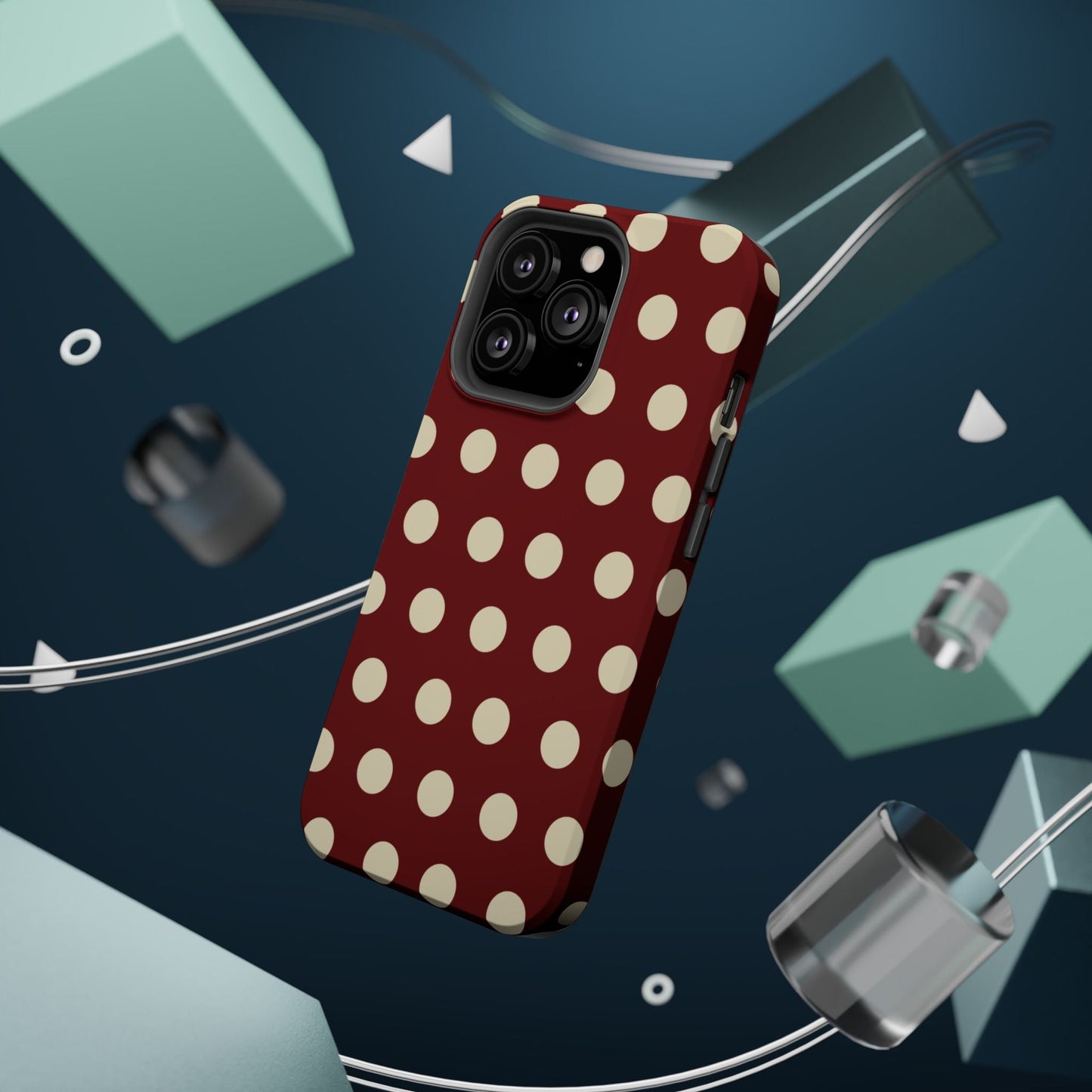 Classic Red & Cream Polka Dots - MagSafe iPhone Case - BOGO Cases