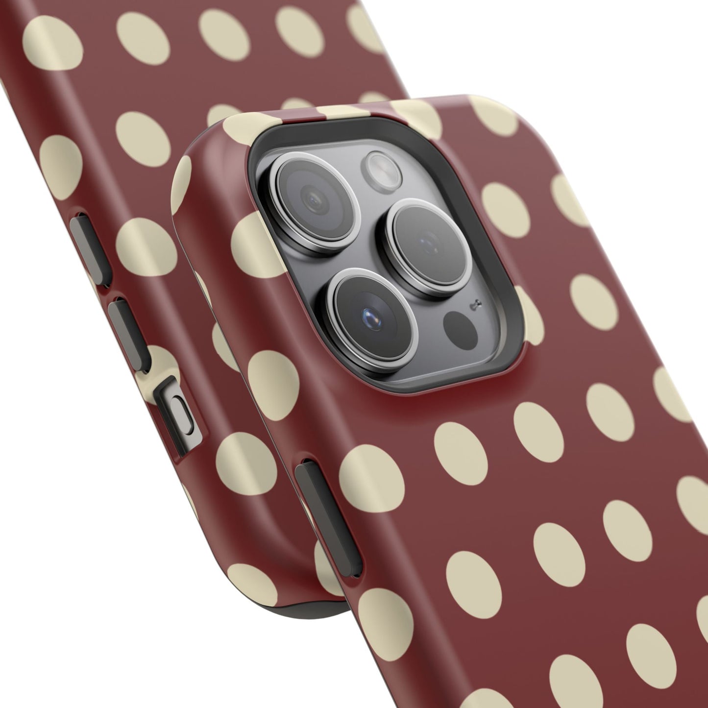 Classic Red & Cream Polka Dots - MagSafe iPhone Case - BOGO Cases