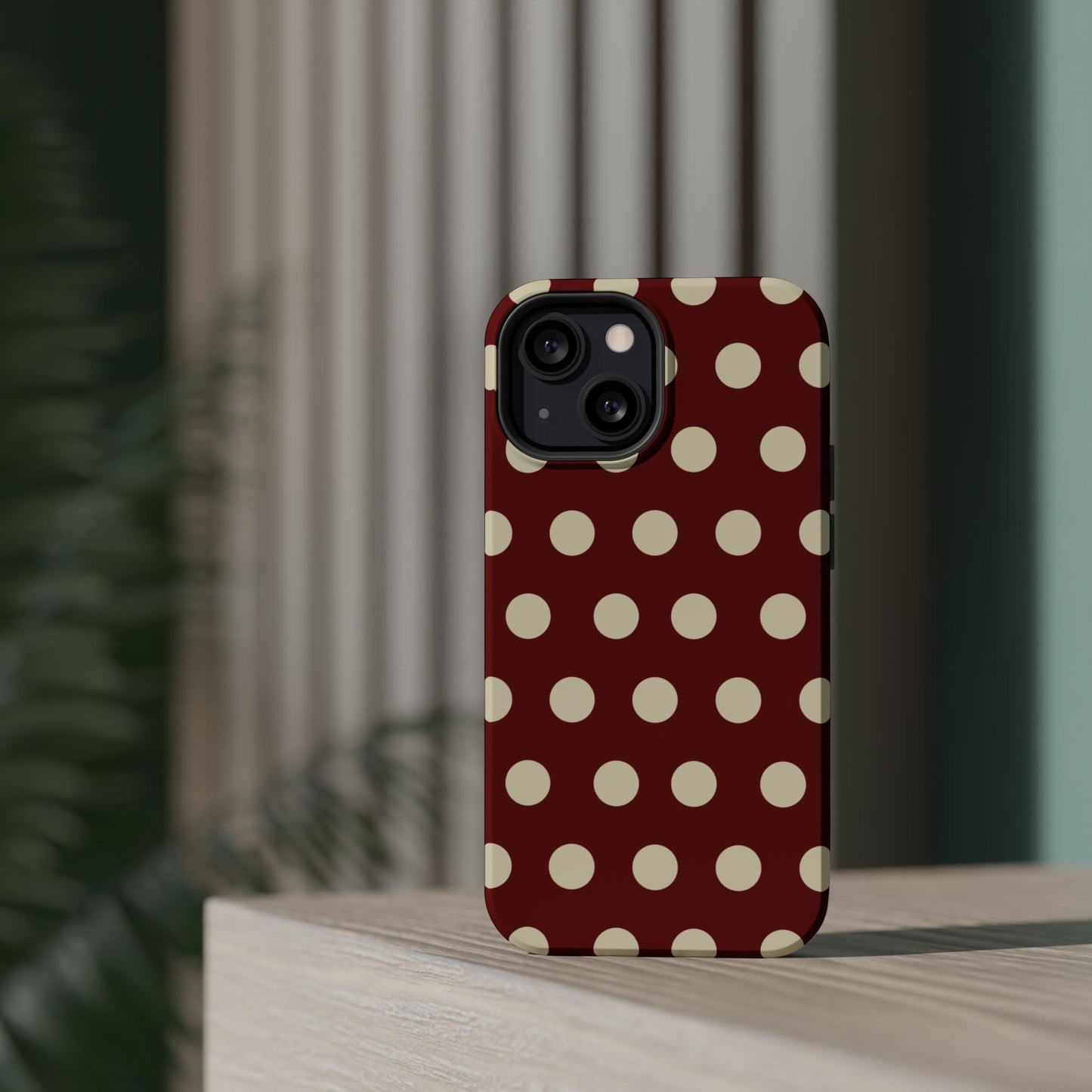Classic Red & Cream Polka Dots - MagSafe iPhone Case - BOGO Cases