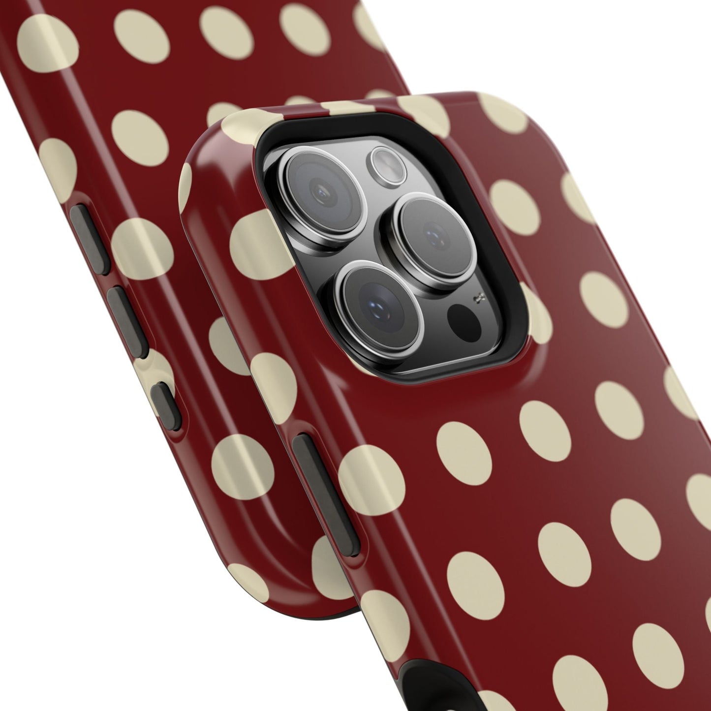 Classic Red & Cream Polka Dots - MagSafe iPhone Case - BOGO Cases