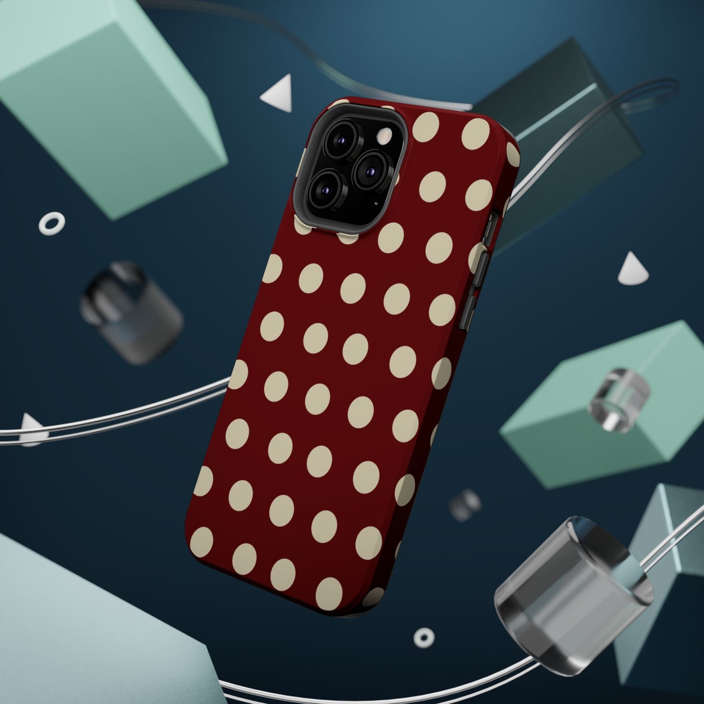 Classic Red & Cream Polka Dots - MagSafe iPhone Case - BOGO Cases