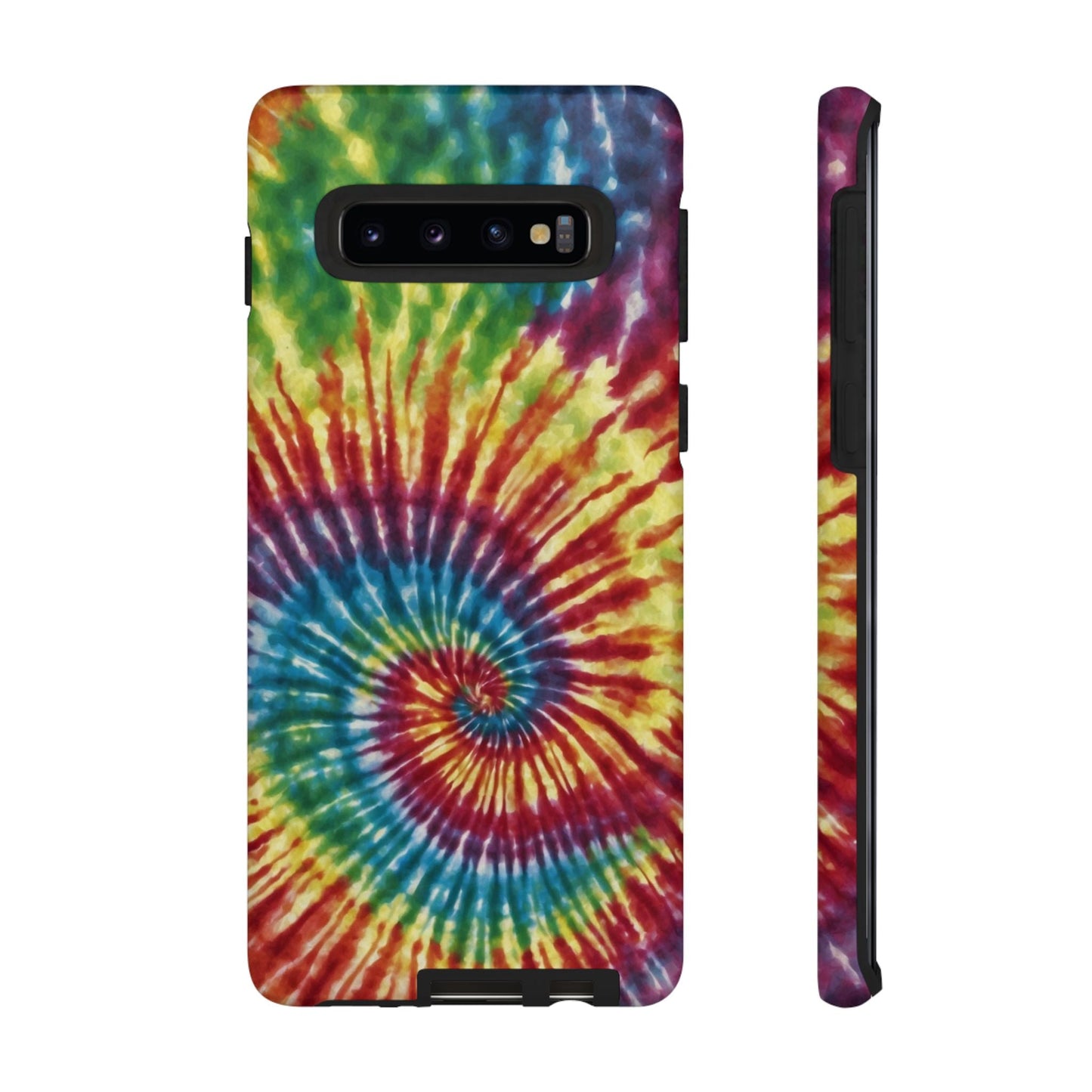 Colorful Retro Tie - Dye Samsung Galaxy Case – Spiral Rainbow Design - BOGO Cases