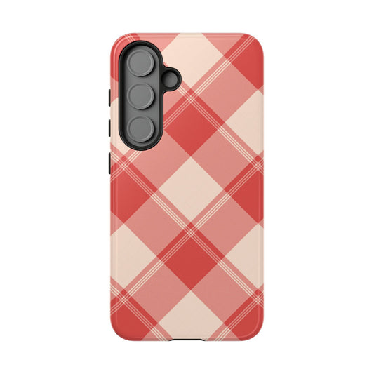 Crimson Crosshatch Samsung Galaxy Case - BOGO Cases