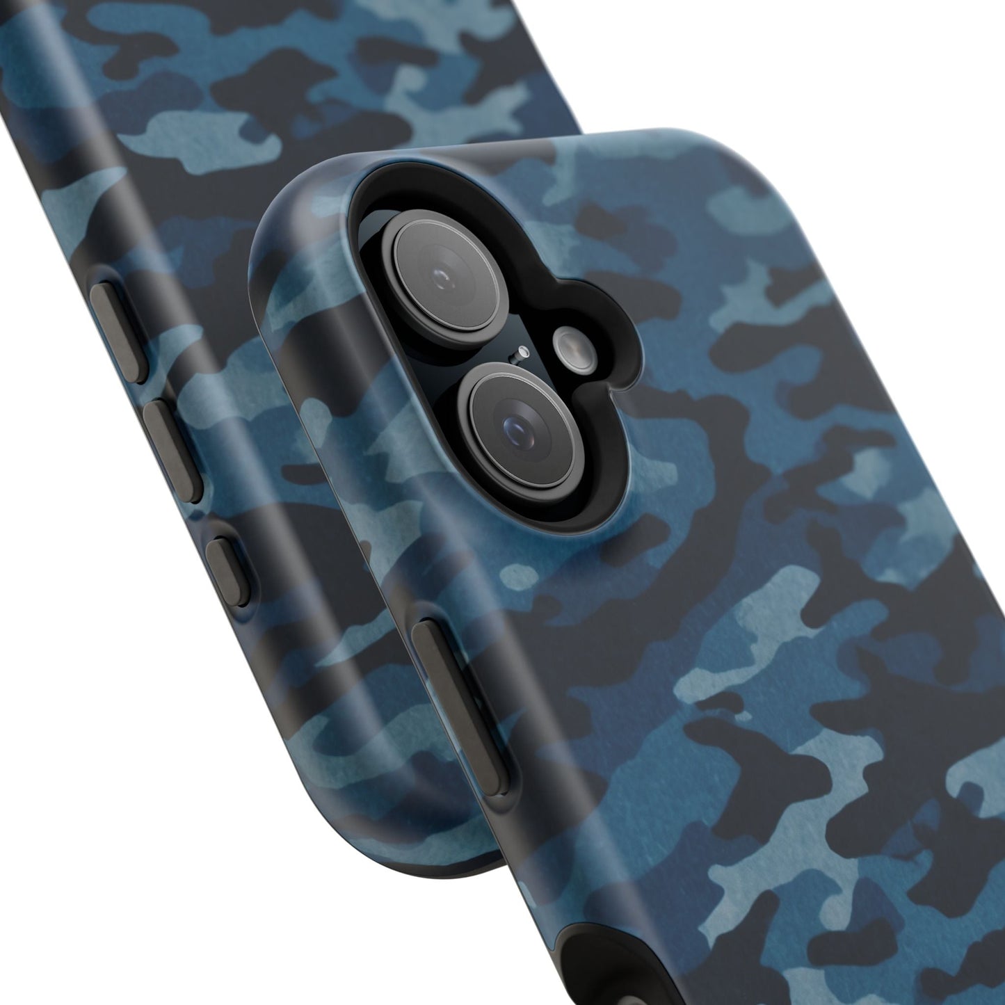 Dark Blue Camouflage – MagSafe iPhone Case with Modern Rugged Style - BOGO Cases