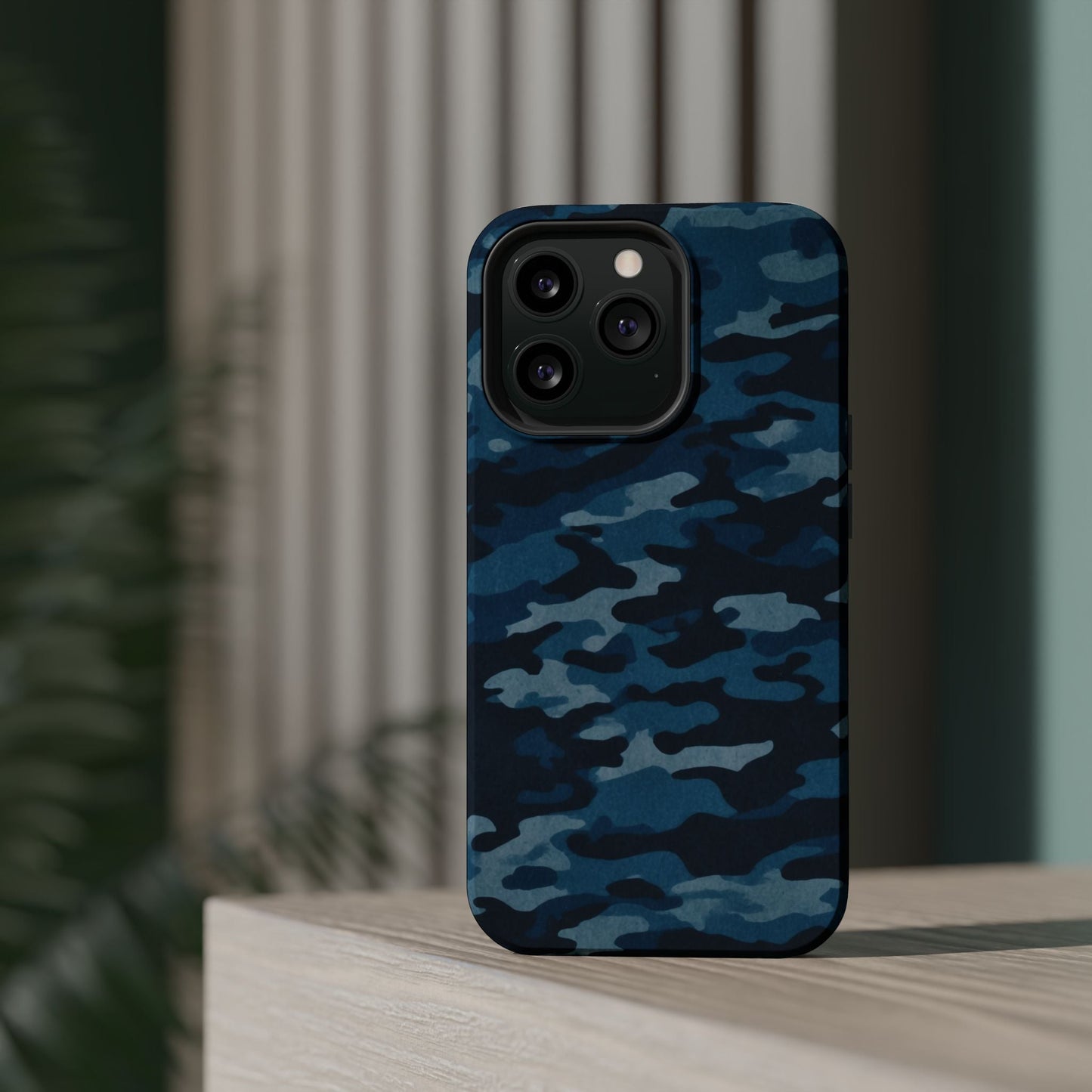 Dark Blue Camouflage – MagSafe iPhone Case with Modern Rugged Style - BOGO Cases