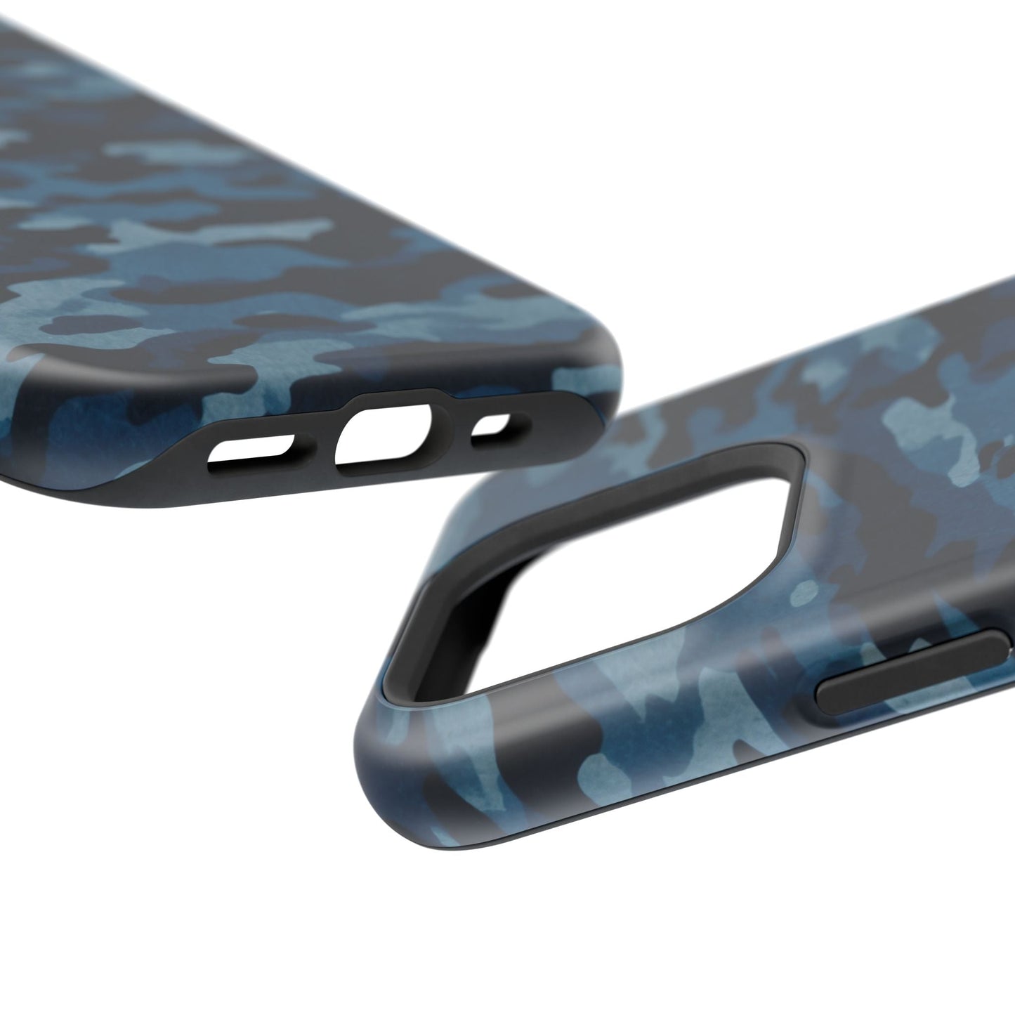 Dark Blue Camouflage – MagSafe iPhone Case with Modern Rugged Style - BOGO Cases
