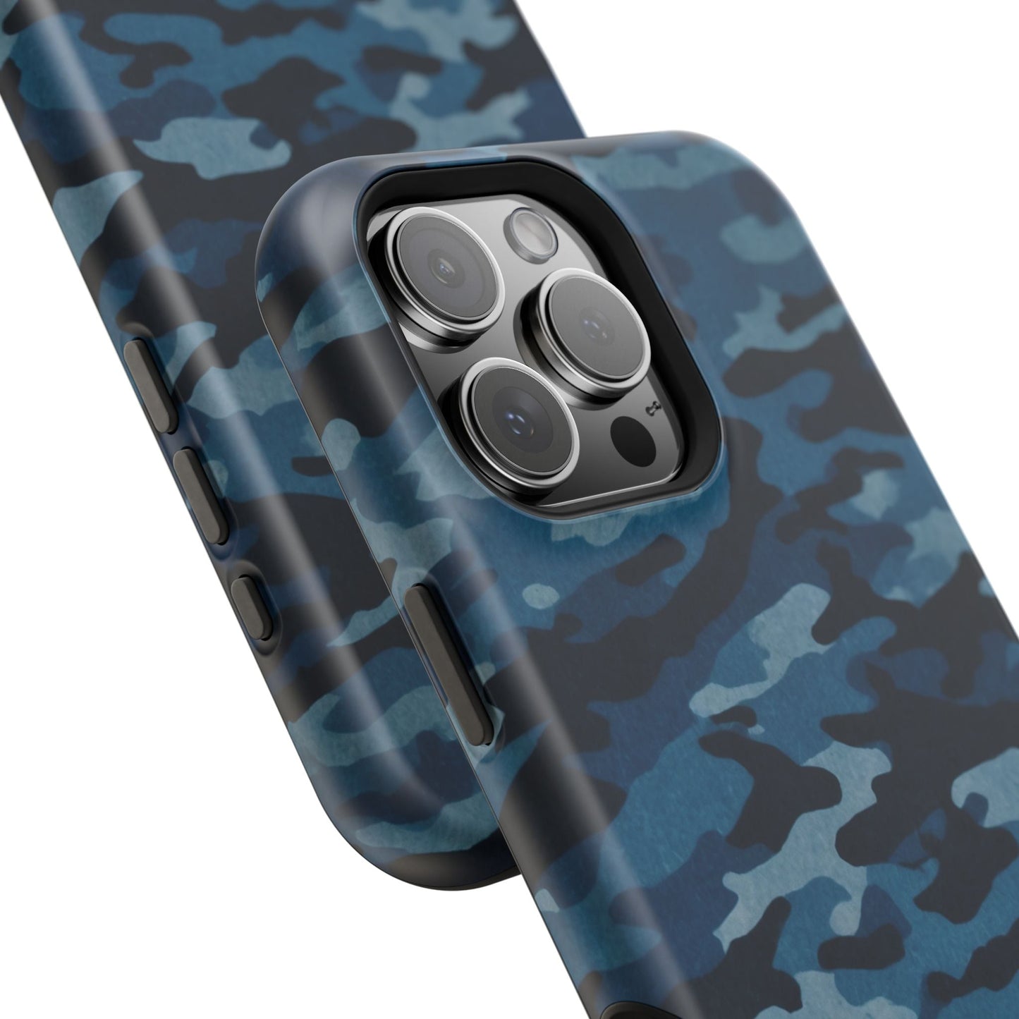 Dark Blue Camouflage – MagSafe iPhone Case with Modern Rugged Style - BOGO Cases