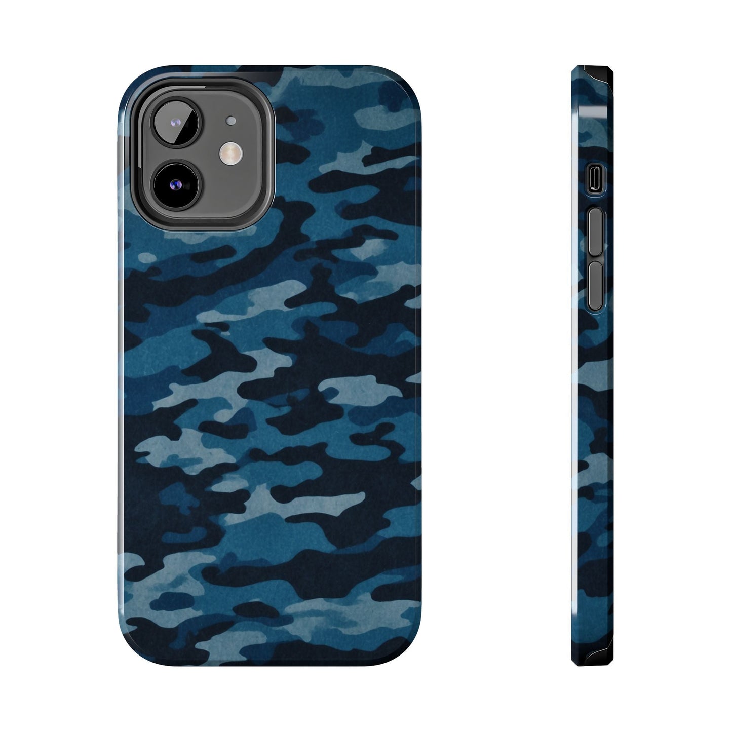 Dark Blue Camouflage – Stylish and Durable iPhone Case for Everyday Use - BOGO Cases