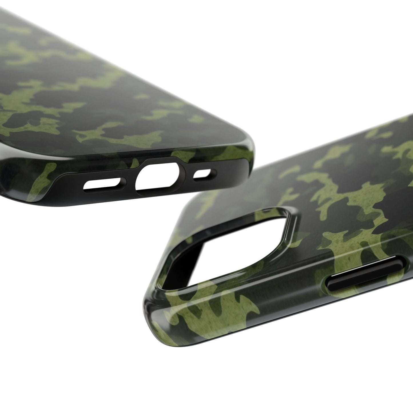 Dark Green Camouflage – iPhone Case, Rugged and Slim Design - BOGO Cases