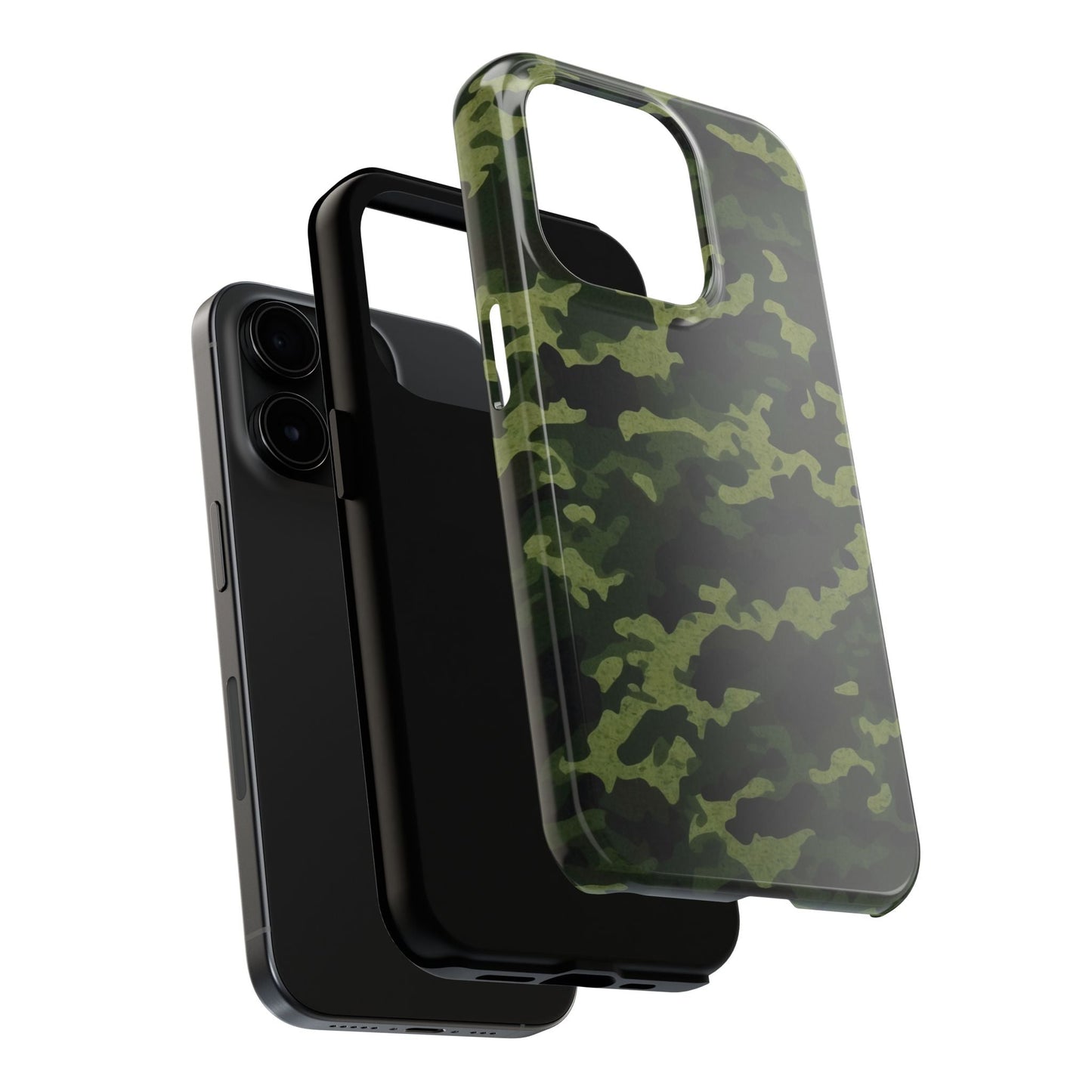 Dark Green Camouflage – iPhone Case, Rugged and Slim Design - BOGO Cases