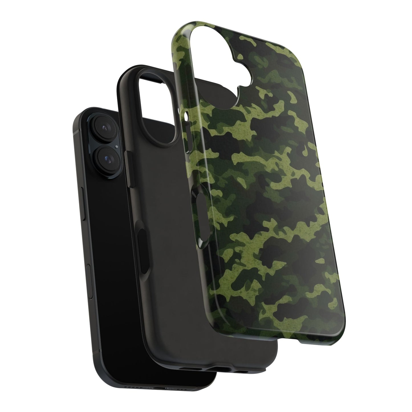 Dark Green Camouflage – iPhone Case, Rugged and Slim Design - BOGO Cases