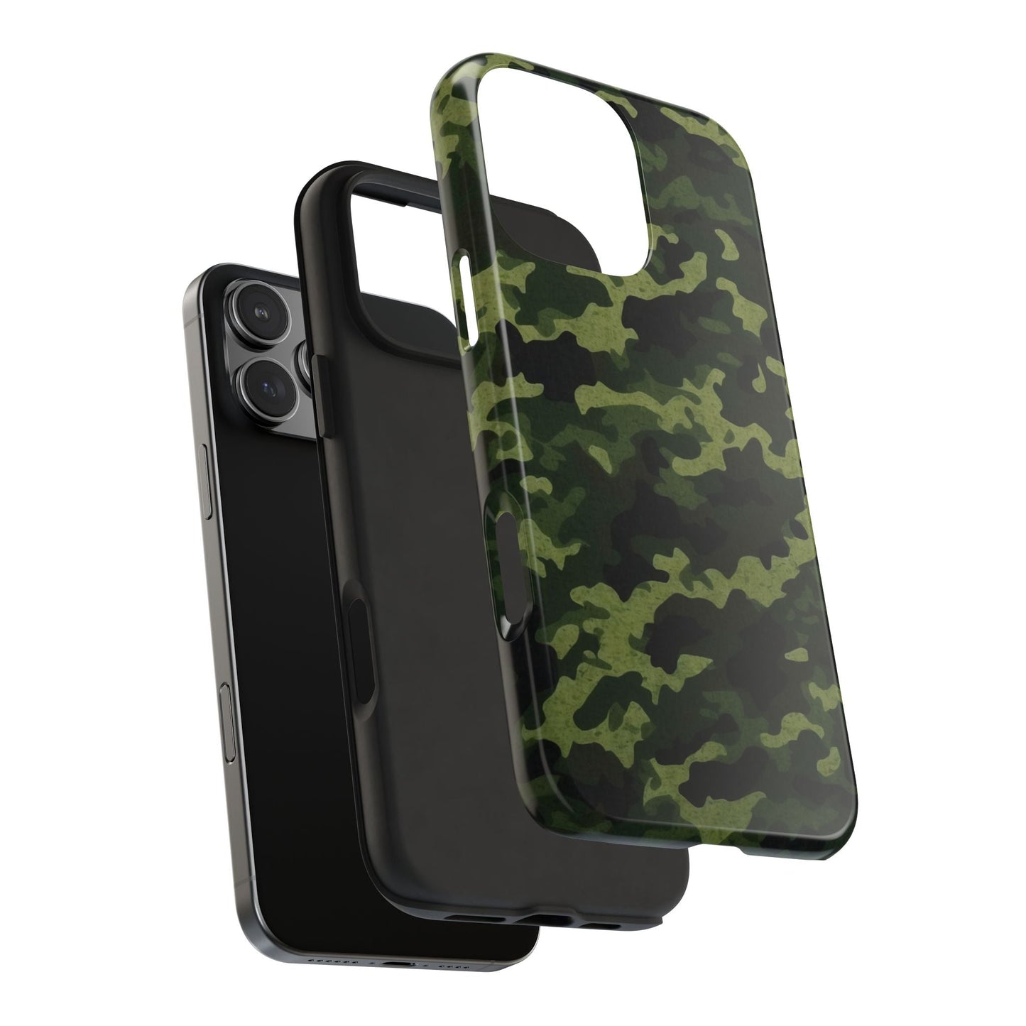 Dark Green Camouflage – iPhone Case, Rugged and Slim Design - BOGO Cases