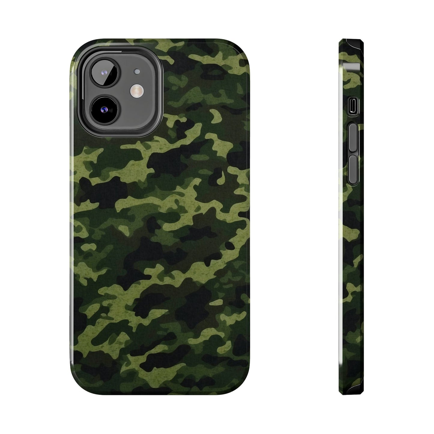 Dark Green Camouflage – iPhone Case, Rugged and Slim Design - BOGO Cases