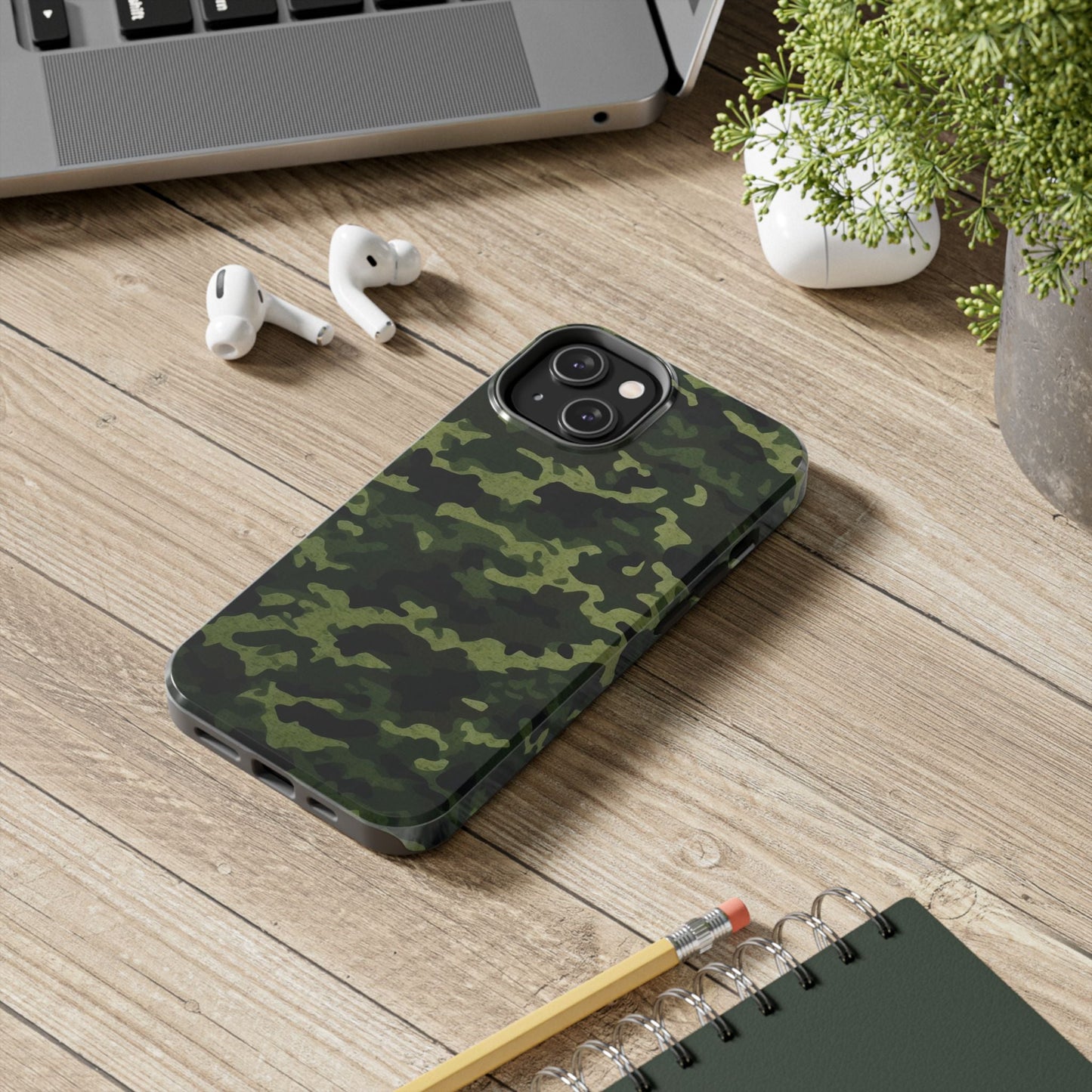 Dark Green Camouflage – iPhone Case, Rugged and Slim Design - BOGO Cases