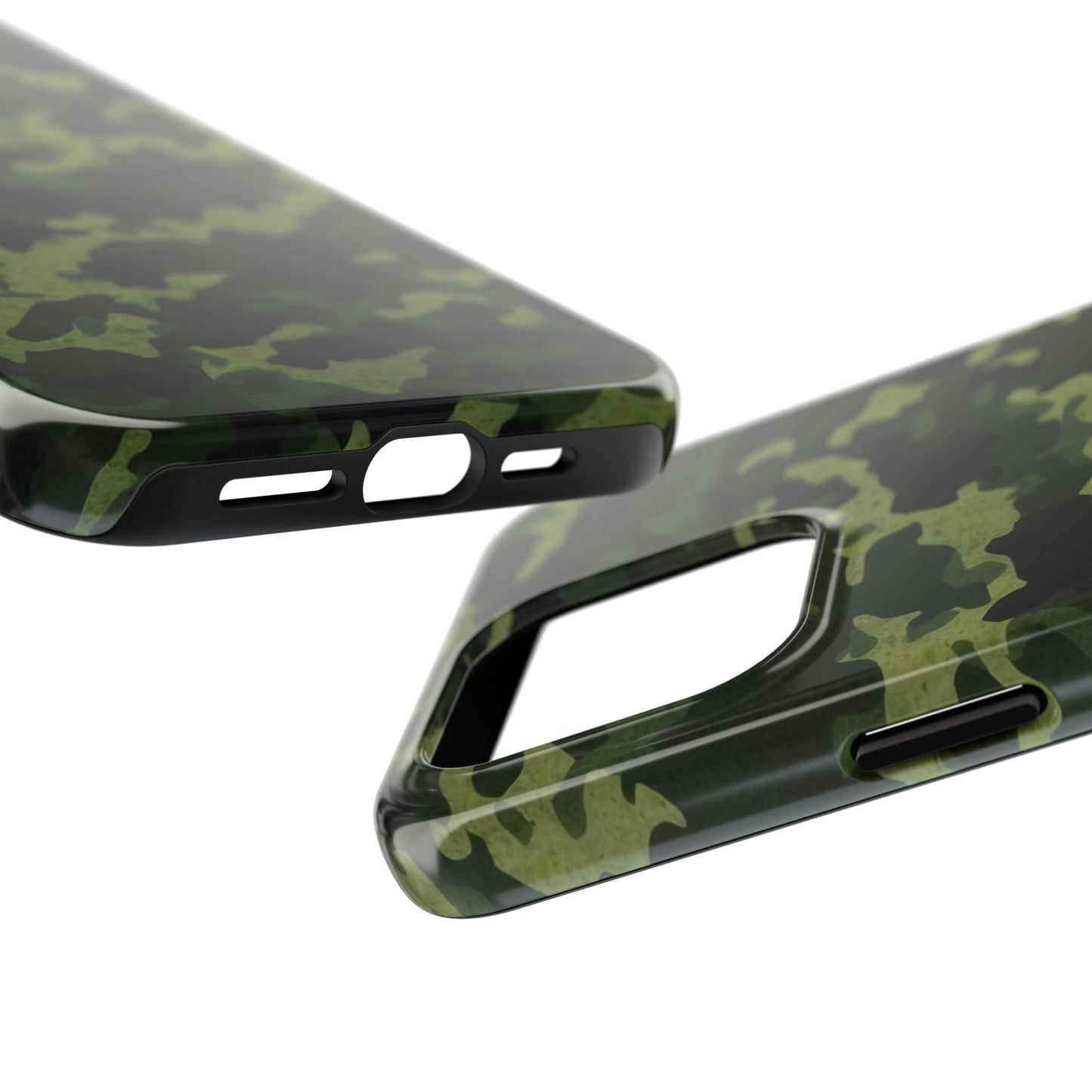Dark Green Camouflage – iPhone Case, Rugged and Slim Design - BOGO Cases
