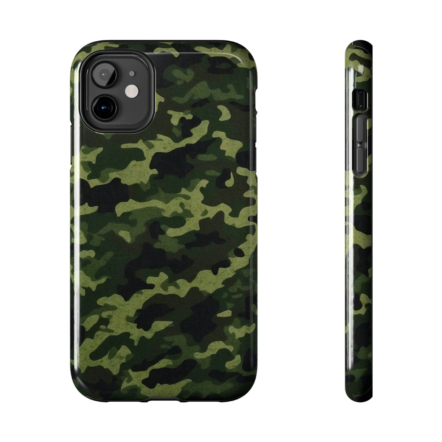 Dark Green Camouflage – iPhone Case, Rugged and Slim Design - BOGO Cases