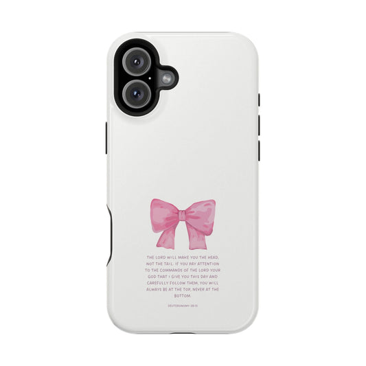 Deuteronomy 28:13 Pink Bow - MagSafe iPhone Case - BOGO Cases