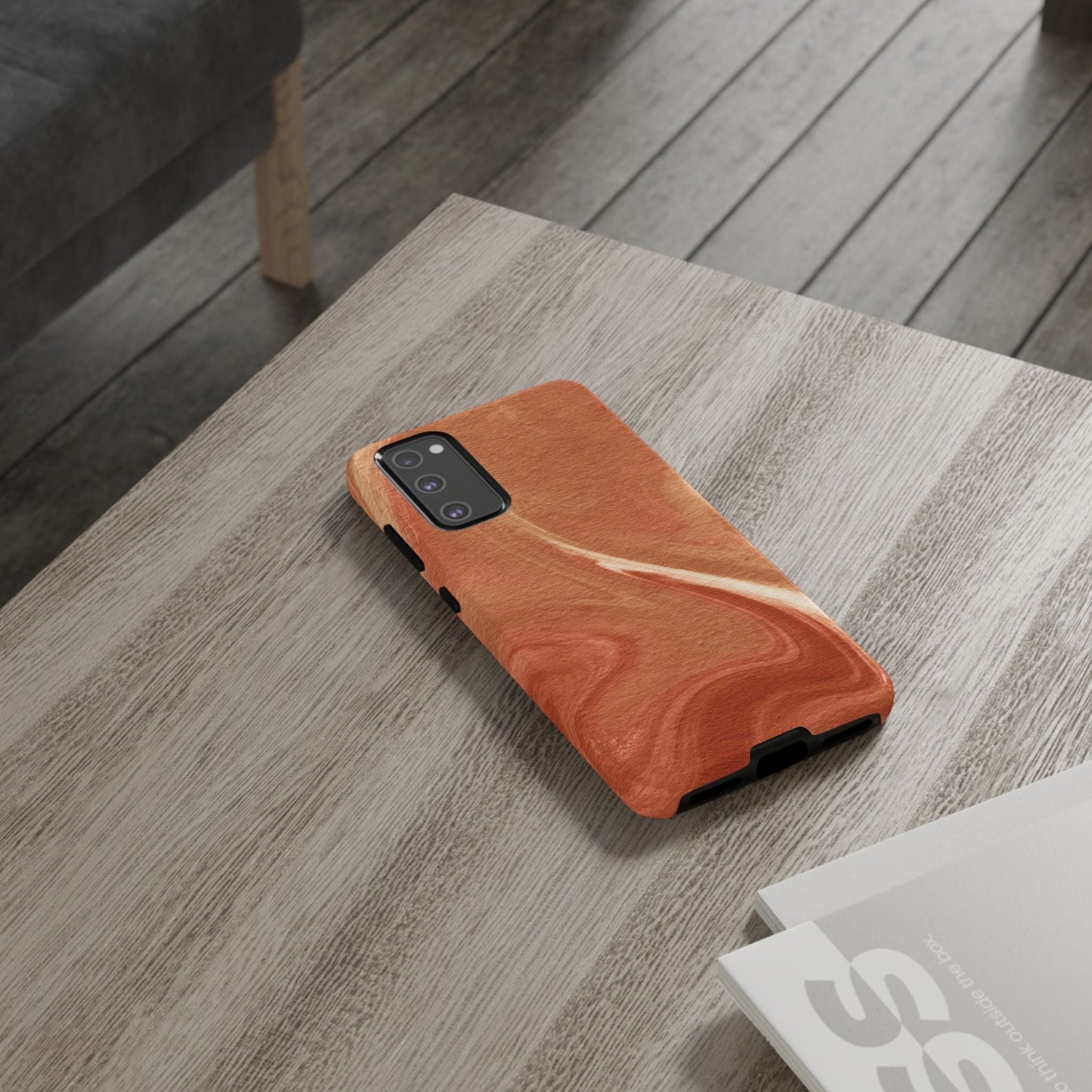 Earthy Terracotta Swirl Samsung Galaxy Case – Warm Marble Texture Design - BOGO Cases