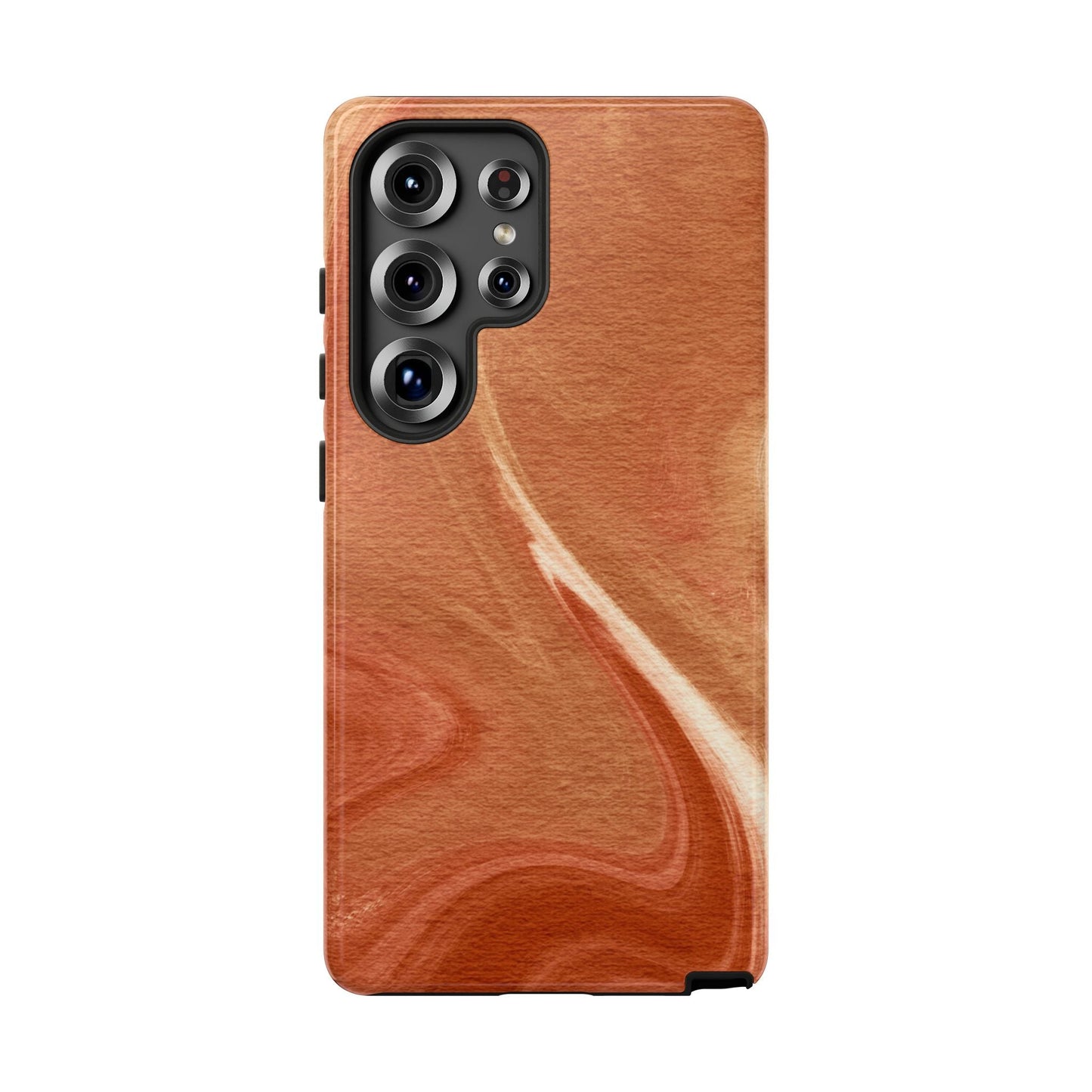 Earthy Terracotta Swirl Samsung Galaxy Case – Warm Marble Texture Design - BOGO Cases