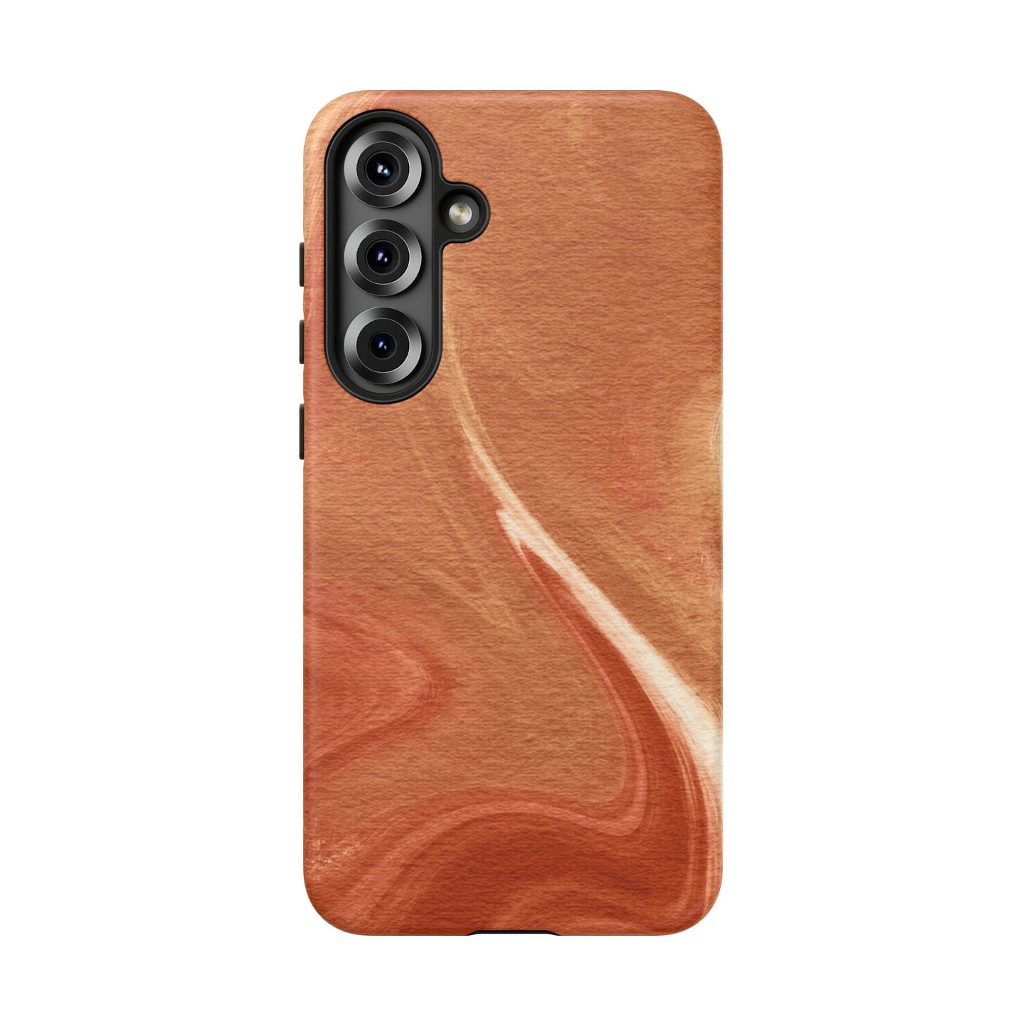 Earthy Terracotta Swirl Samsung Galaxy Case – Warm Marble Texture Design - BOGO Cases