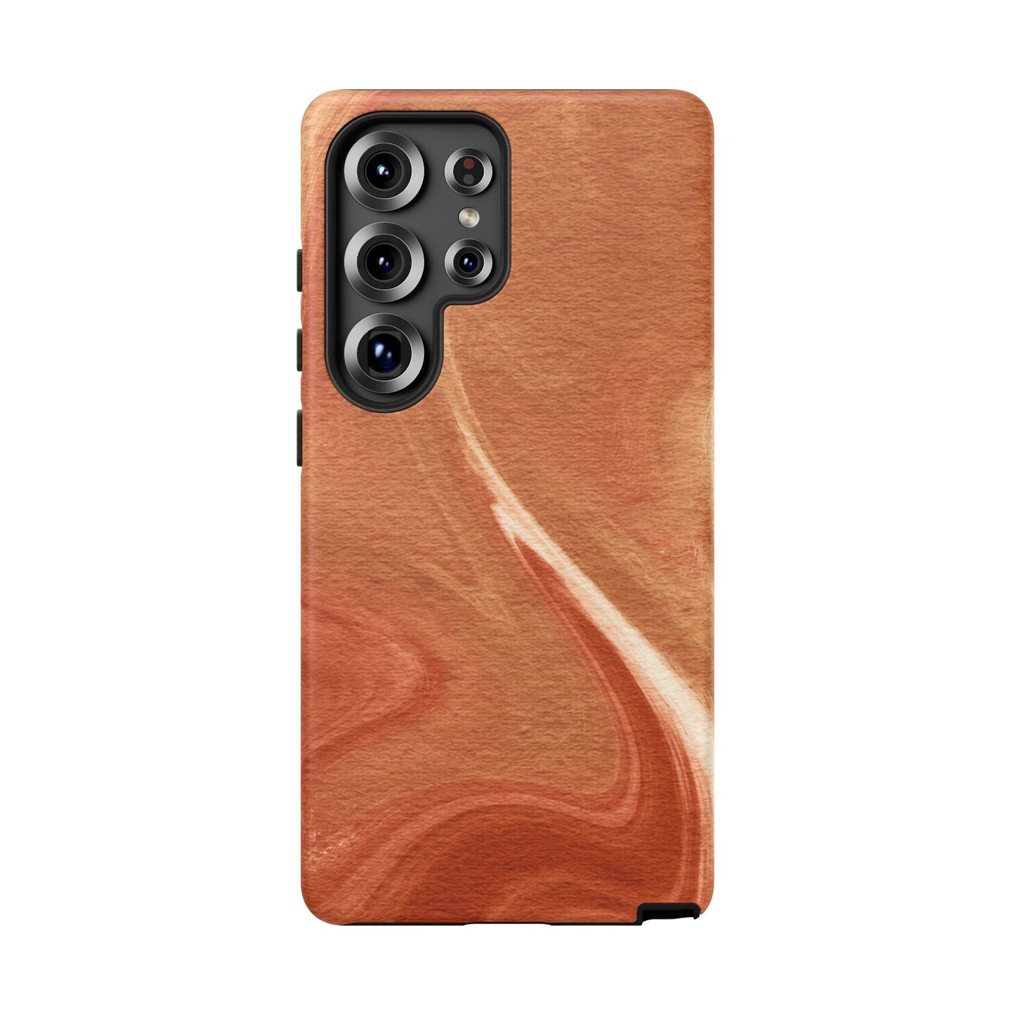 Earthy Terracotta Swirl Samsung Galaxy Case – Warm Marble Texture Design - BOGO Cases