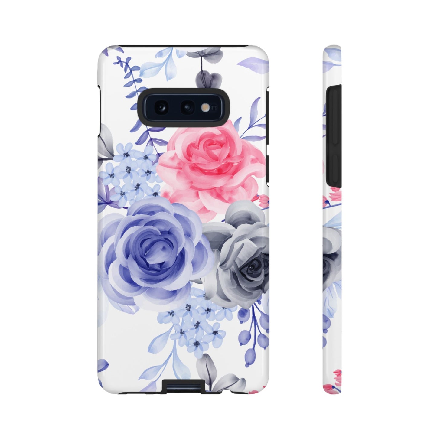 Elegant Blue Floral Watercolor Design – Samsung Galaxy Case - BOGO Cases