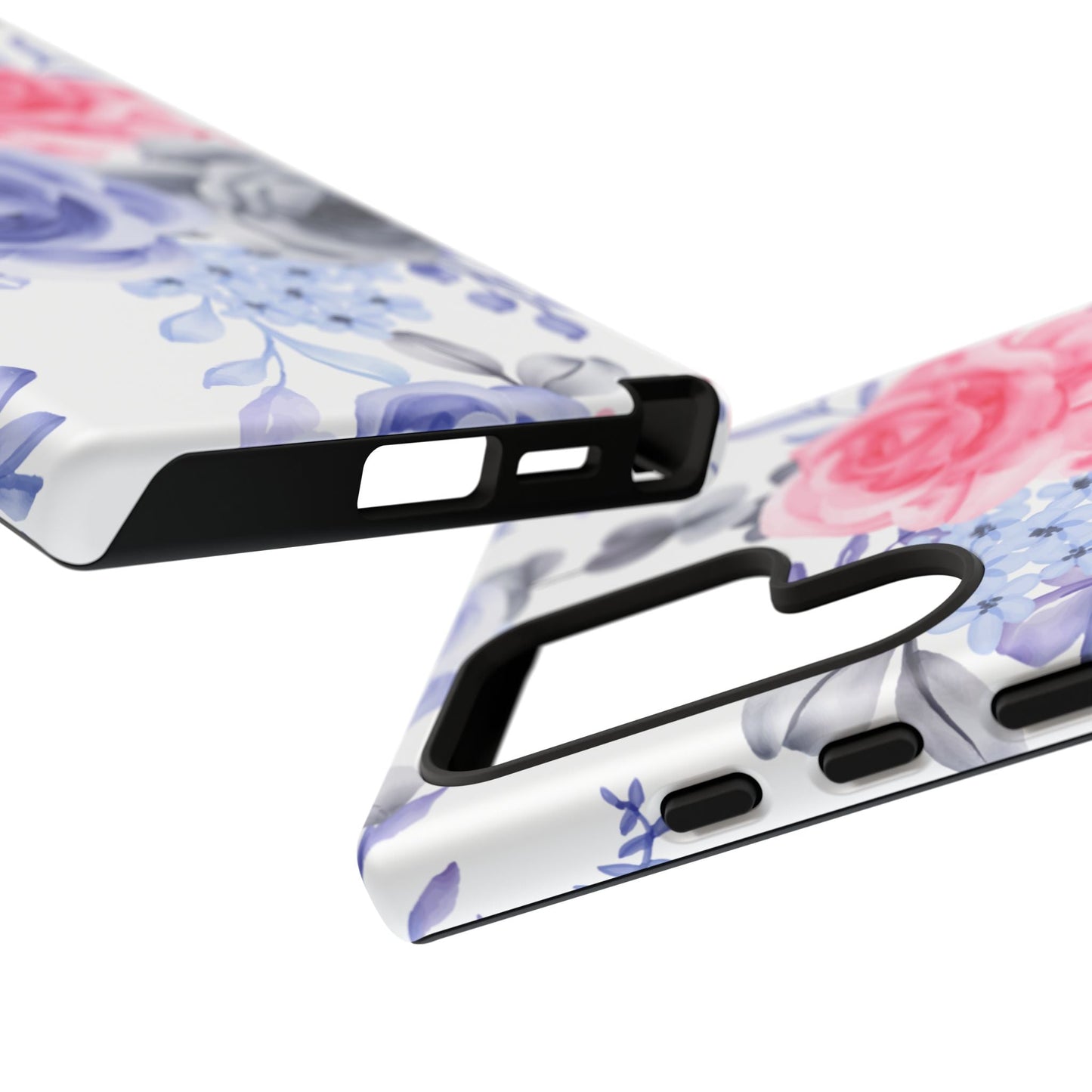 Elegant Blue Floral Watercolor Design – Samsung Galaxy Case - BOGO Cases