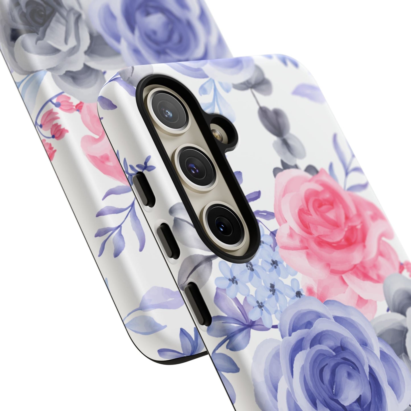 Elegant Blue Floral Watercolor Design – Samsung Galaxy Case - BOGO Cases