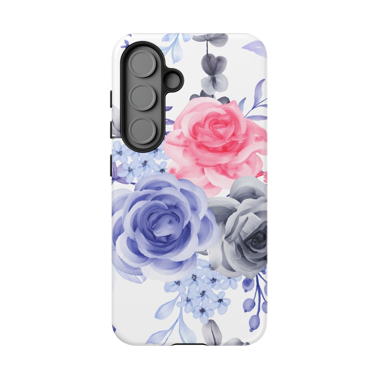 Elegant Blue Floral Watercolor Design – Samsung Galaxy Case - BOGO Cases