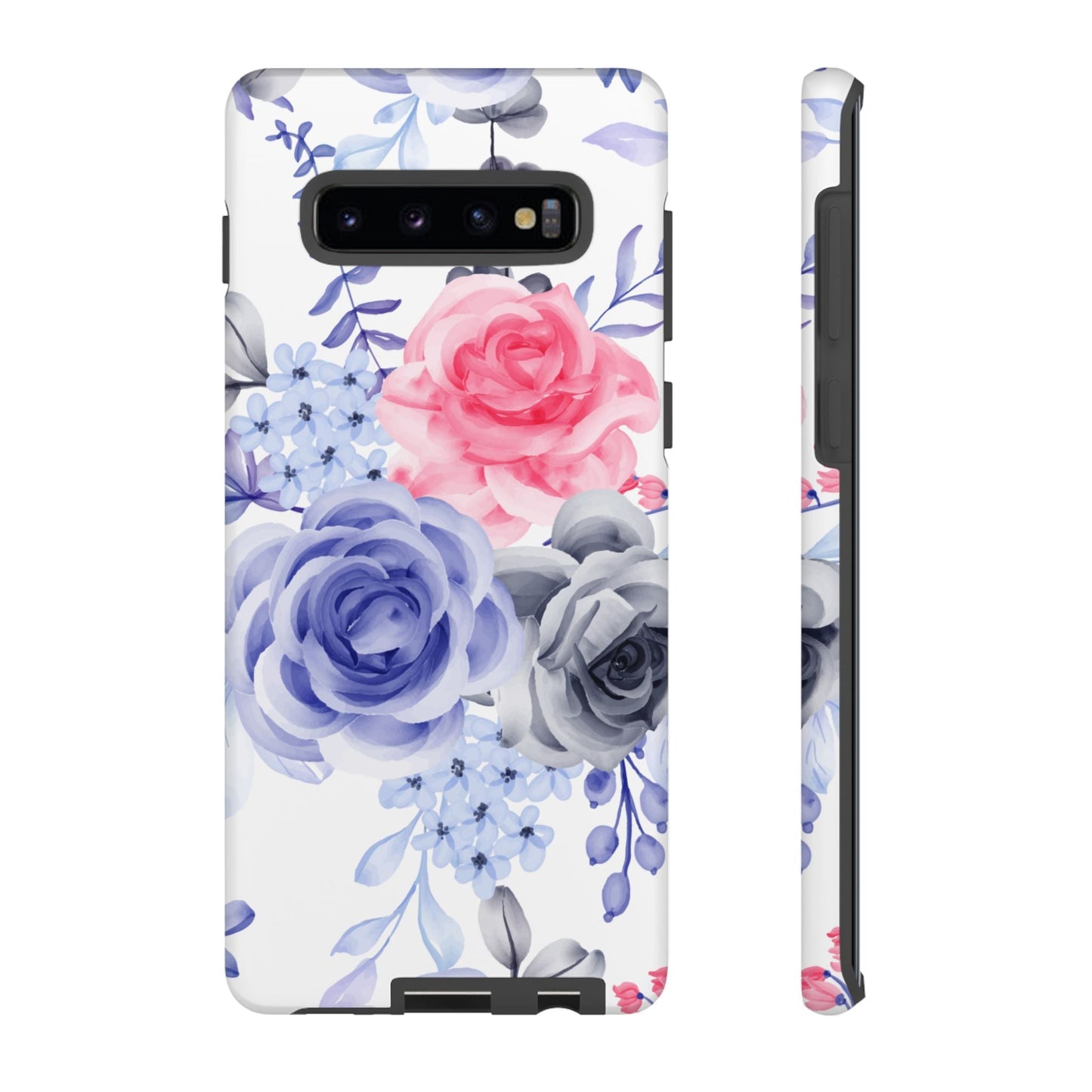 Elegant Blue Floral Watercolor Design – Samsung Galaxy Case - BOGO Cases