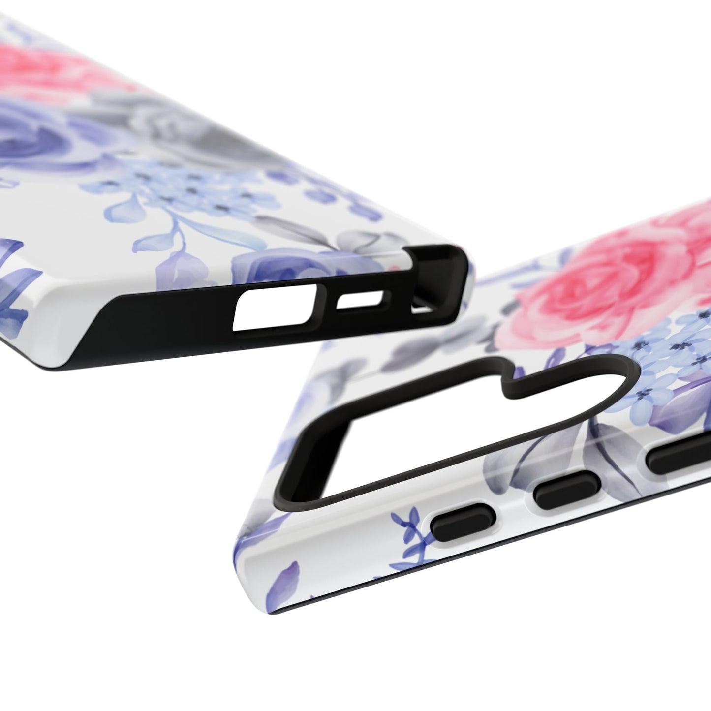 Elegant Blue Floral Watercolor Design – Samsung Galaxy Case - BOGO Cases