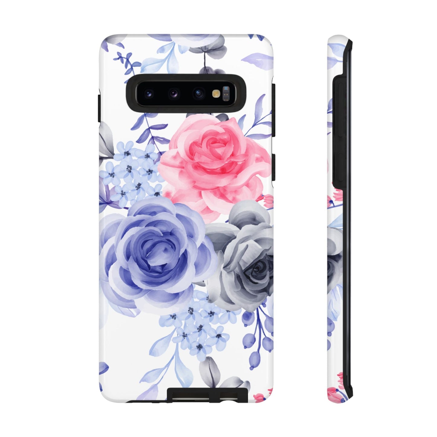Elegant Blue Floral Watercolor Design – Samsung Galaxy Case - BOGO Cases