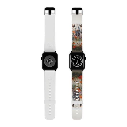 Floral Cow Apple Watch Band - BOGO Cases
