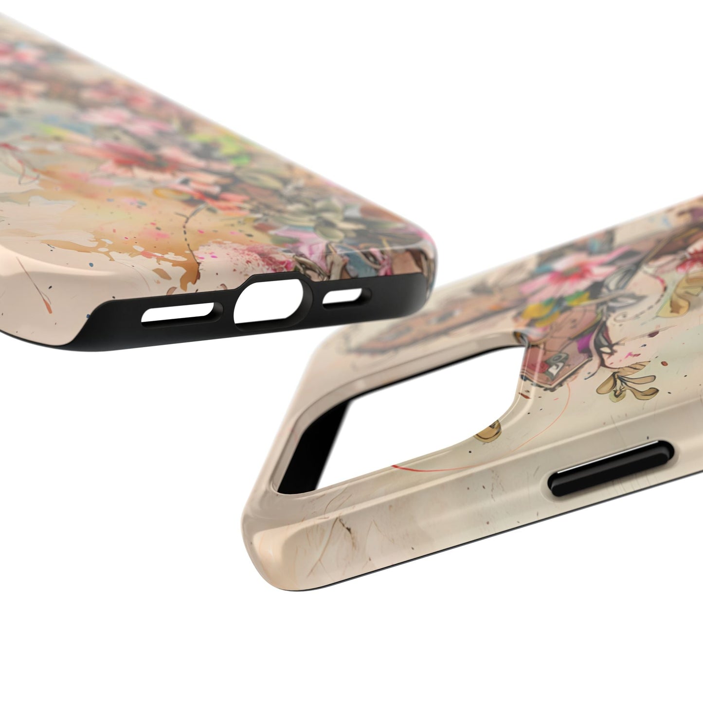 Floral Cross Watercolor - iPhone Case, Christian Art & Protective Design - BOGO Cases