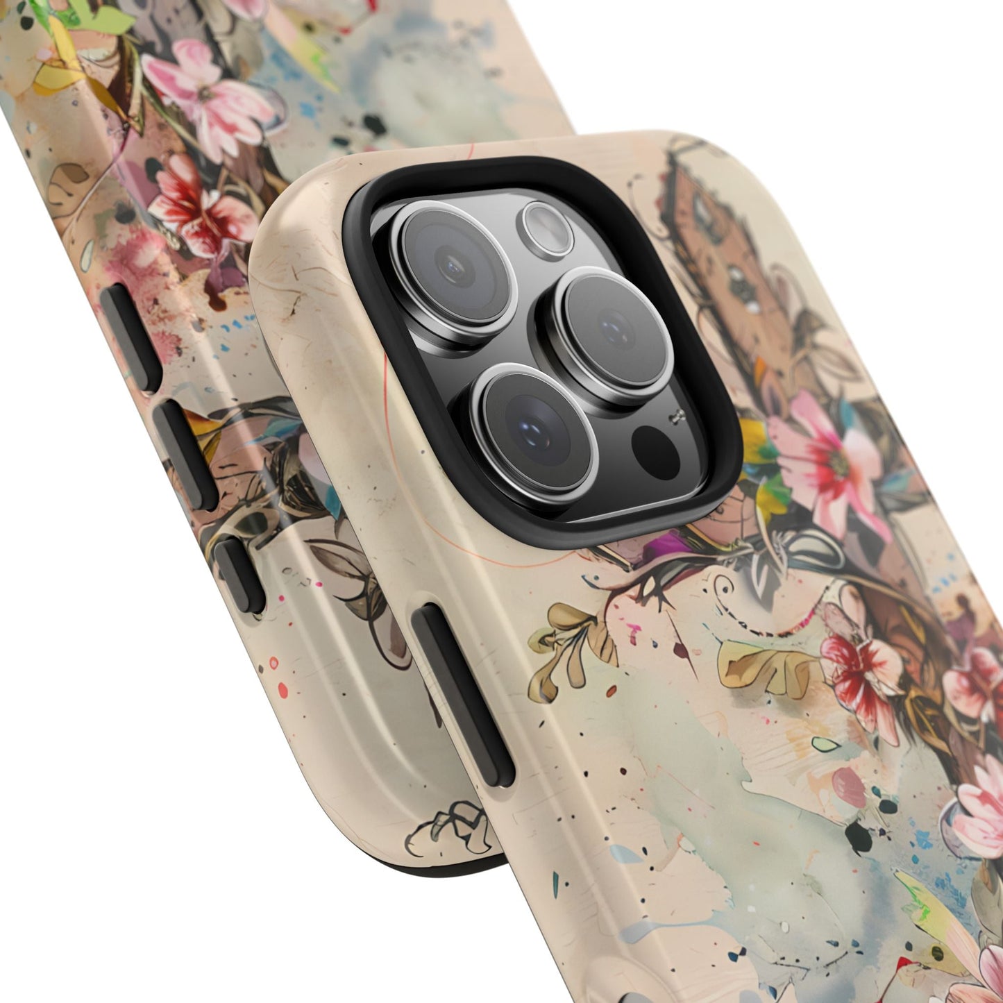 Floral Cross Watercolor - iPhone Case, Christian Art & Protective Design - BOGO Cases