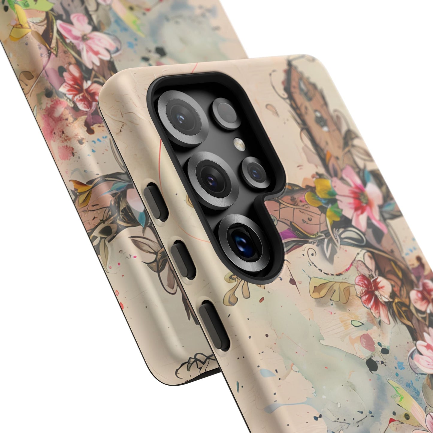 Floral Cross Watercolor - Samsung Galaxy Case, Christian Faith & Art Design - BOGO Cases