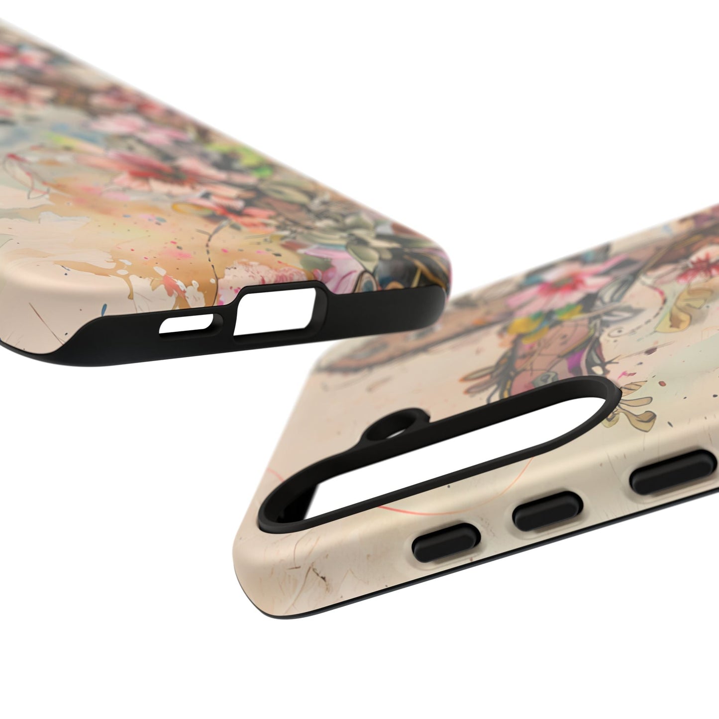 Floral Cross Watercolor - Samsung Galaxy Case, Christian Faith & Art Design - BOGO Cases