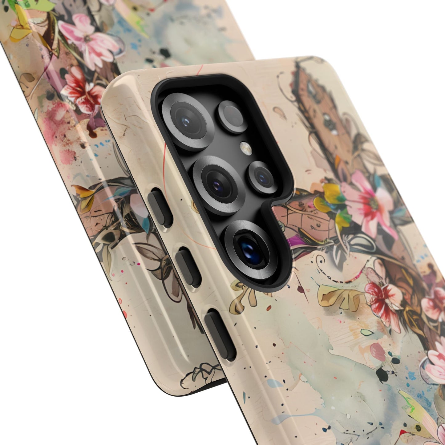 Floral Cross Watercolor - Samsung Galaxy Case, Christian Faith & Art Design - BOGO Cases