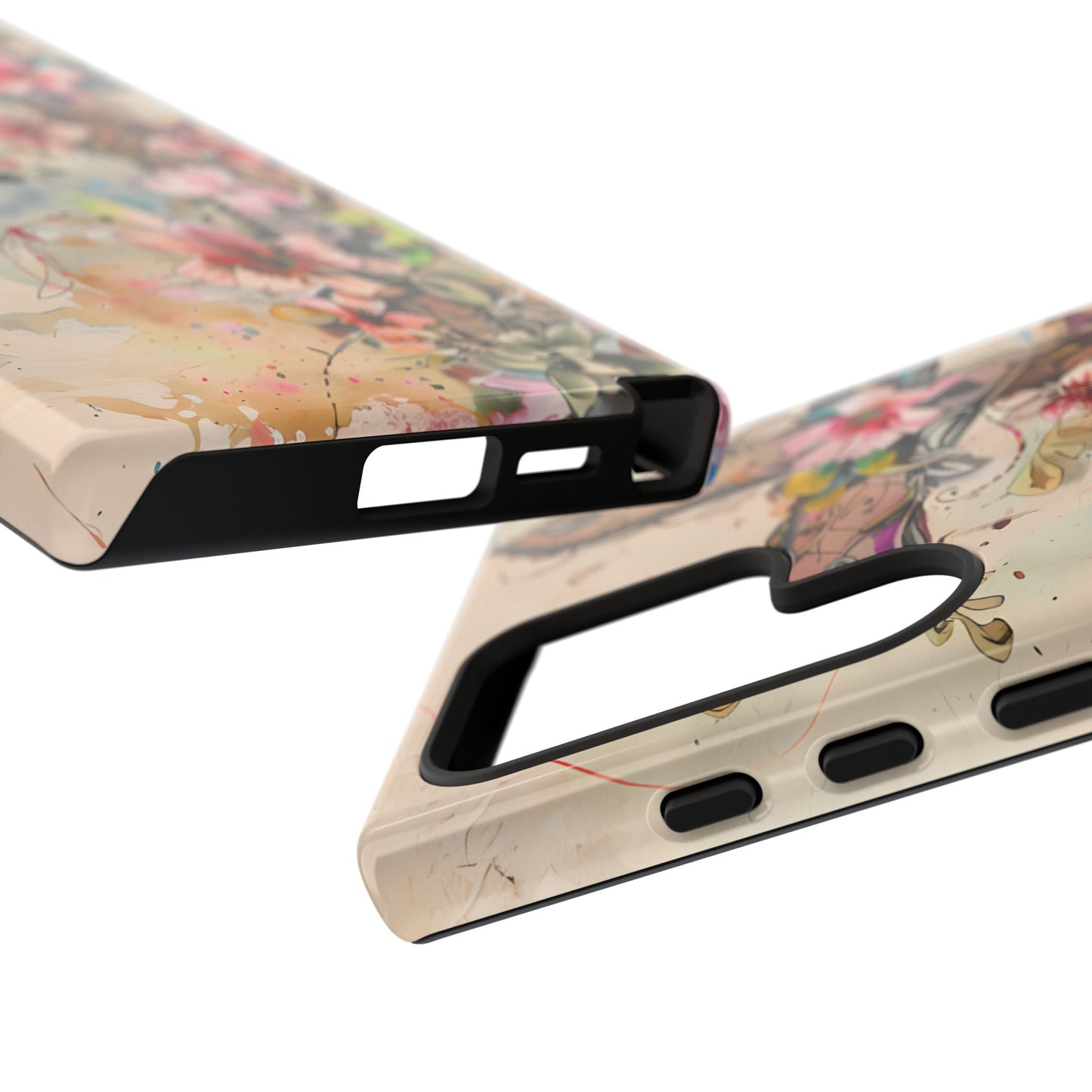 Floral Cross Watercolor - Samsung Galaxy Case, Christian Faith & Art Design - BOGO Cases