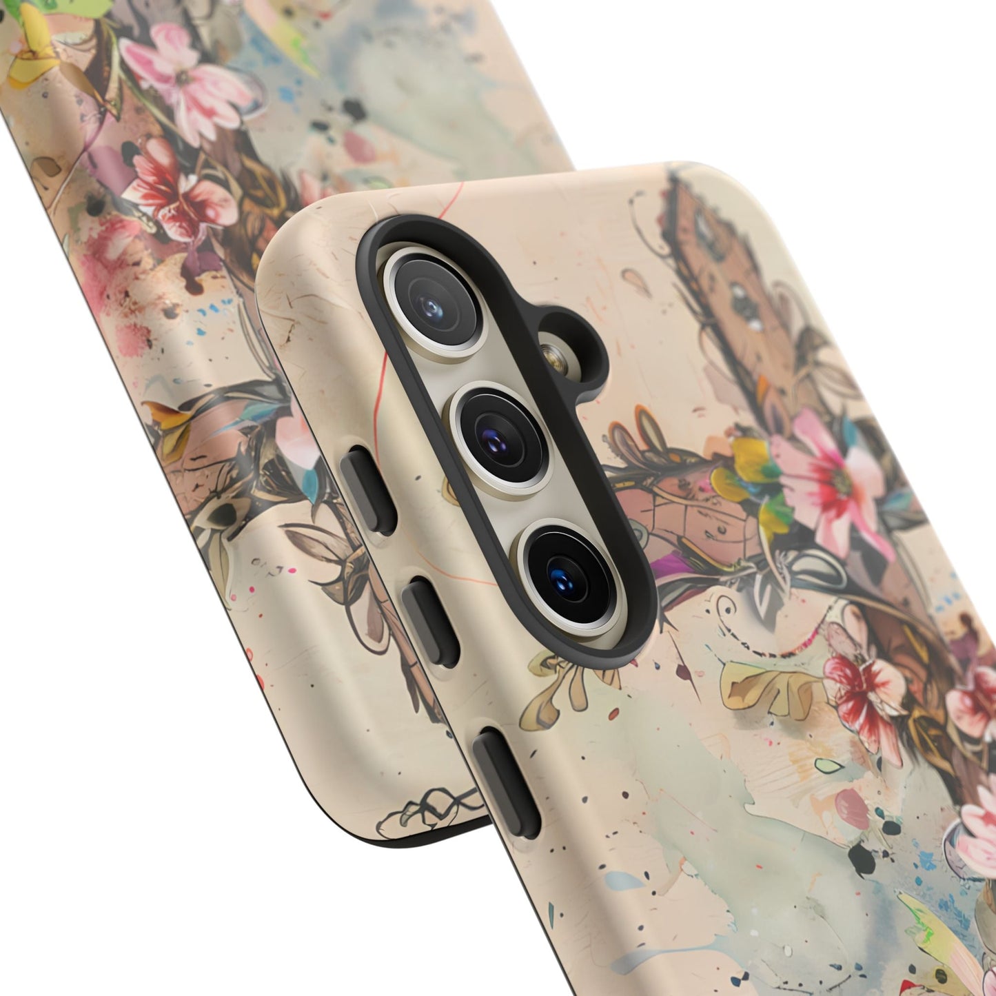 Floral Cross Watercolor - Samsung Galaxy Case, Christian Faith & Art Design - BOGO Cases