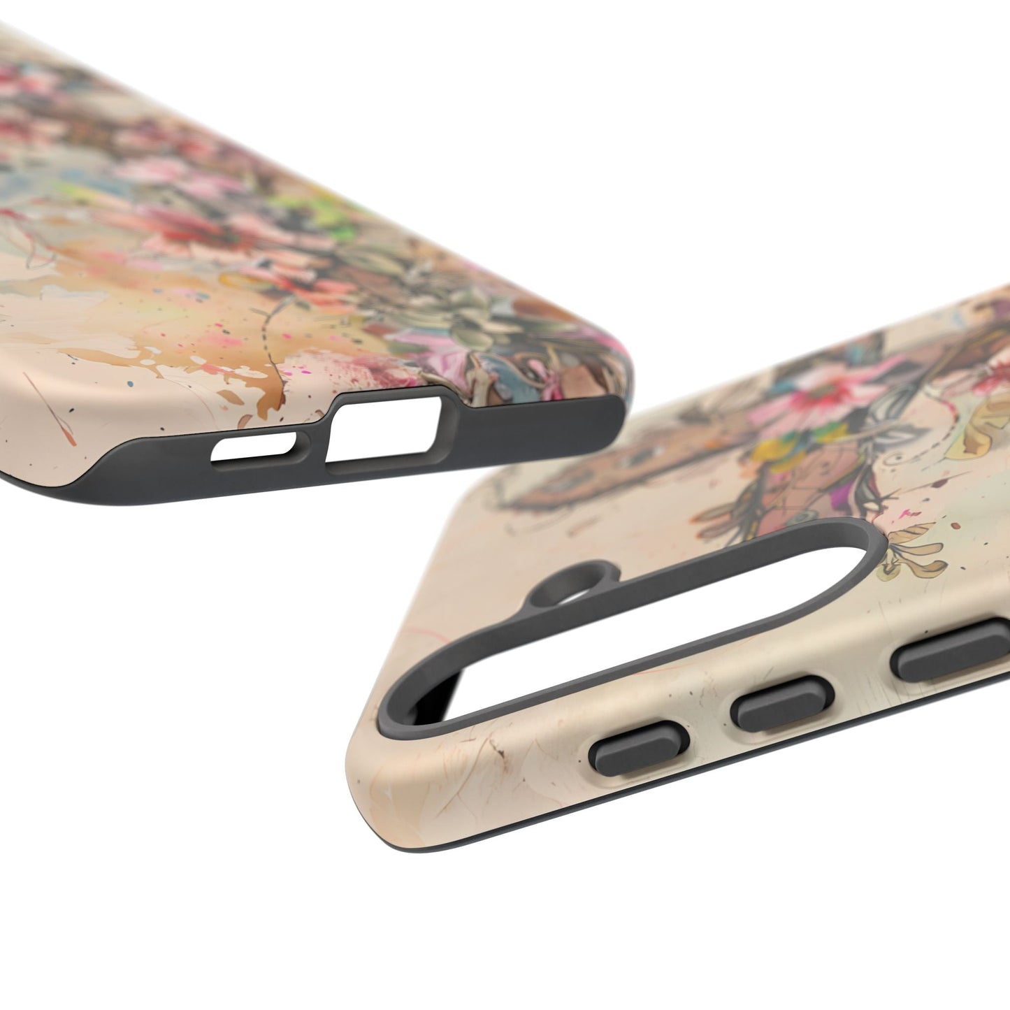 Floral Cross Watercolor - Samsung Galaxy Case, Christian Faith & Art Design - BOGO Cases
